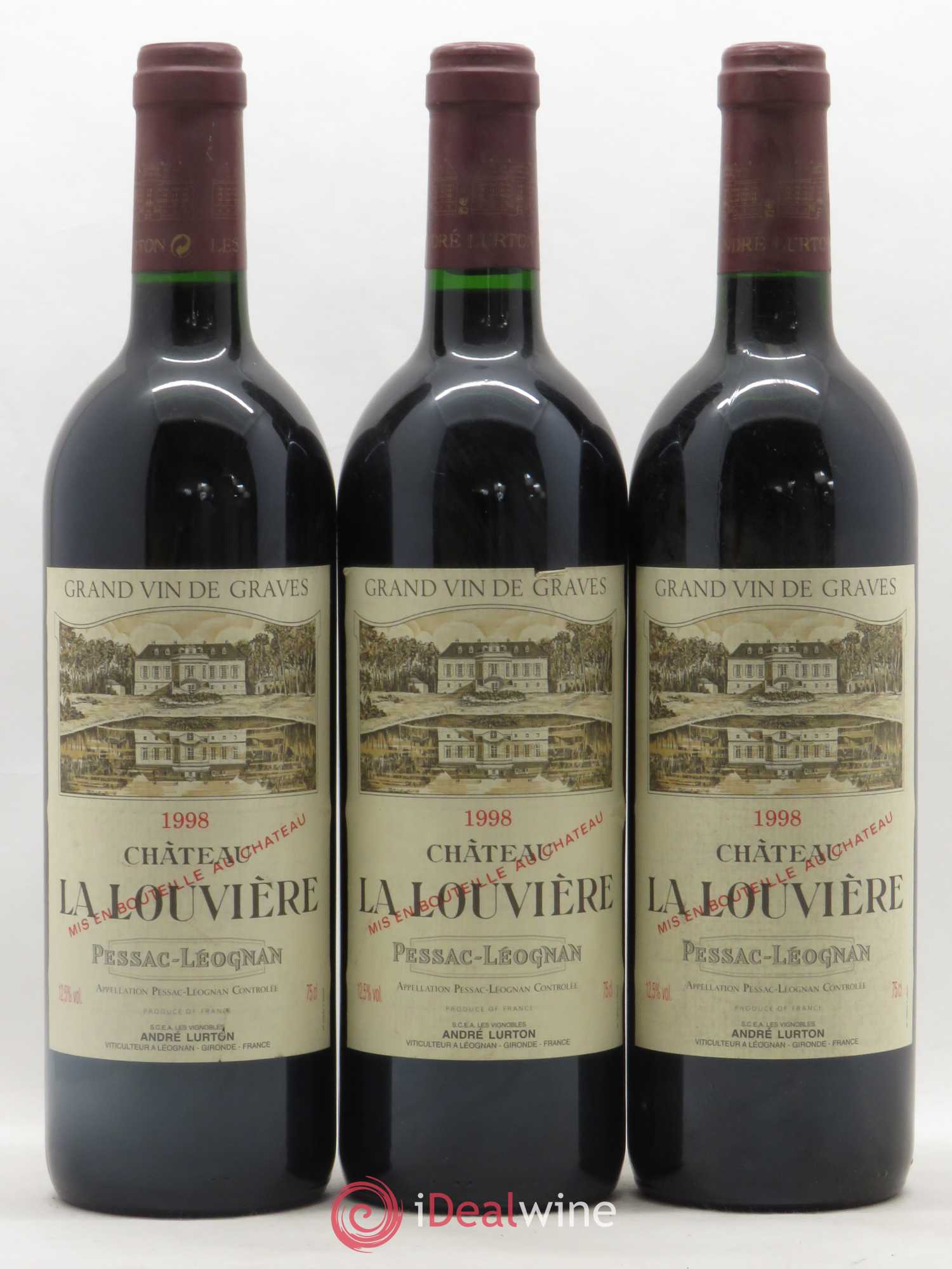 Château la Louvière 1998 - Lot of 12 bottles - 3
