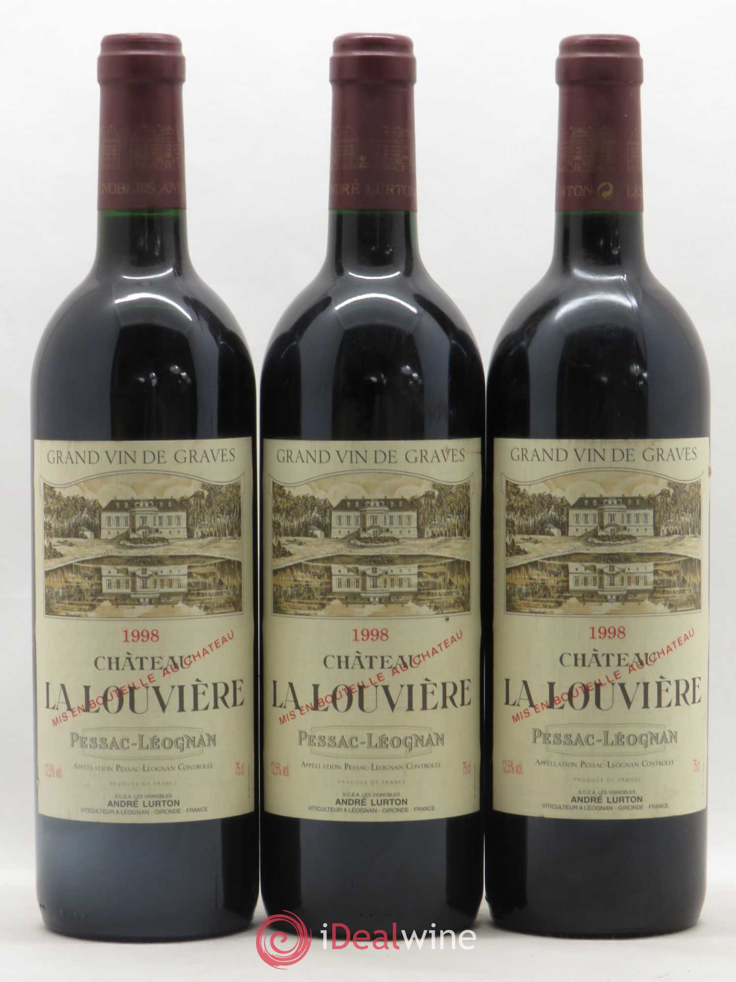 Château la Louvière 1998 - Lot of 12 bottles - 4