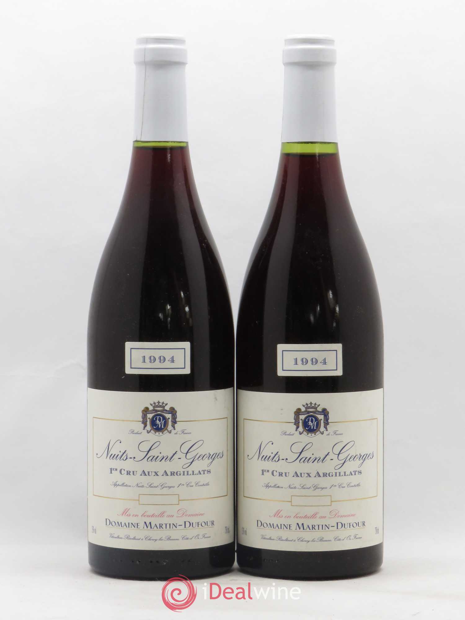 Nuits-Saint-Georges 1er Cru Aux Argillats Domaine Martin Dufour 1994 - Posten von 2 Flaschen - 0