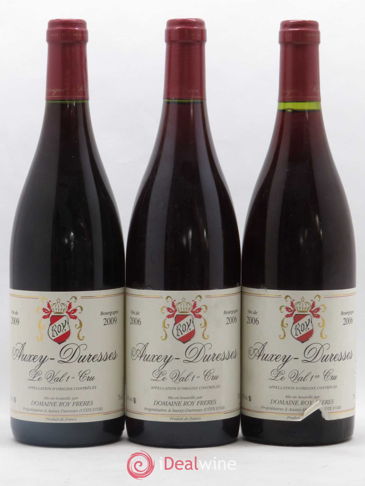 Auxey-Duresses 1er Cru Le Val Domaine Roy Frères 2009 - Lotto di 3 bottiglie - 0
