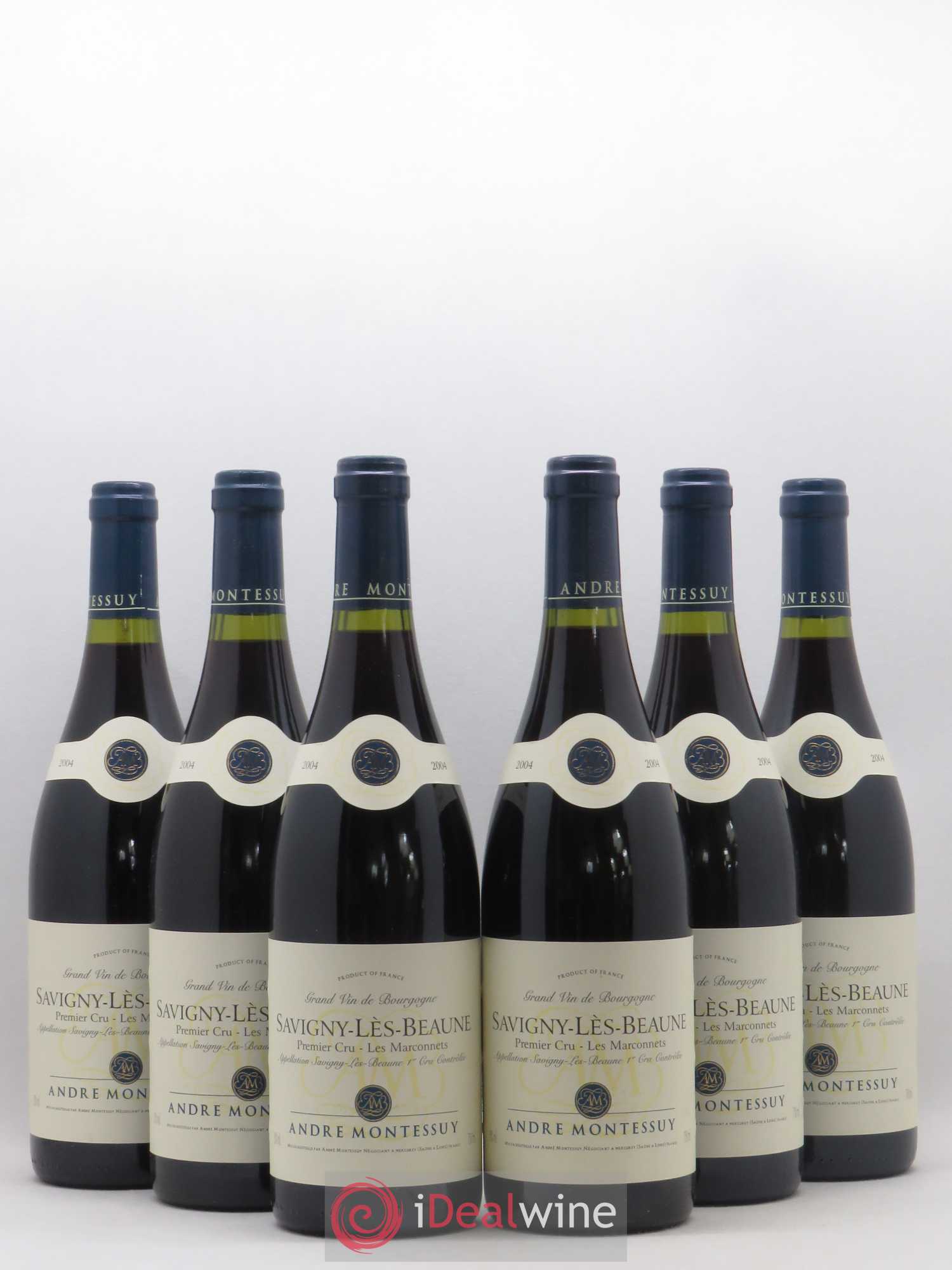 Savigny-lès-Beaune 1er Cru Les Marconnets Andre Montessuy 2004 - Posten von 6 Flaschen - 0