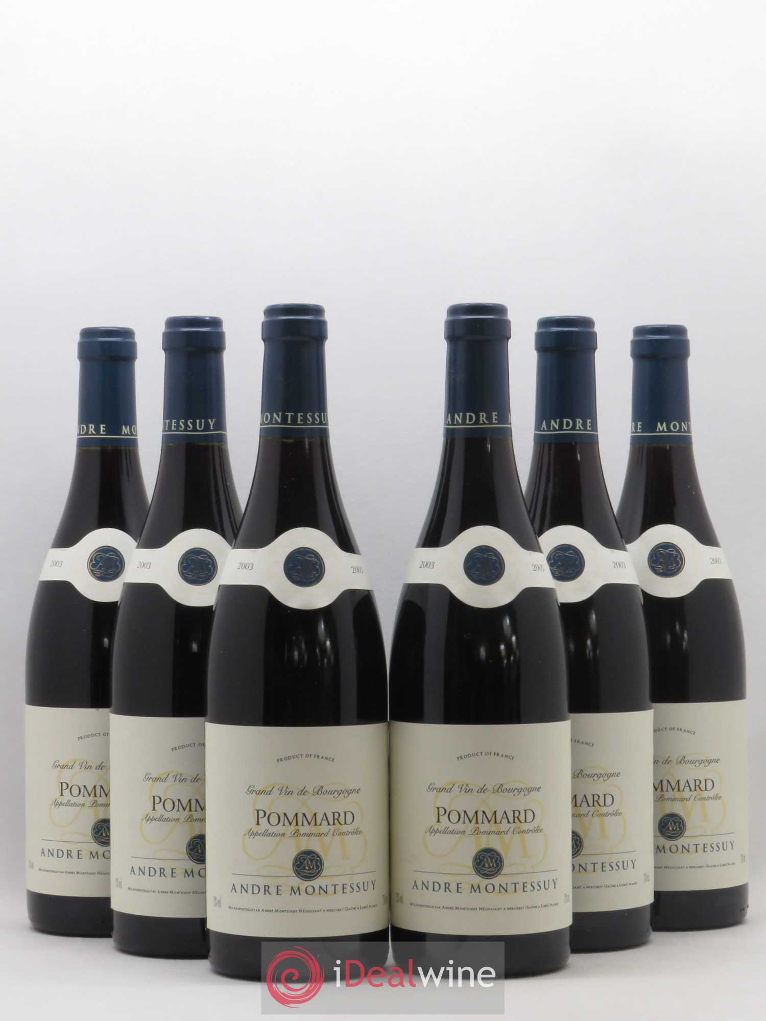 Pommard Andre Montessuy 2003 - Lot de 6 bouteilles - 0