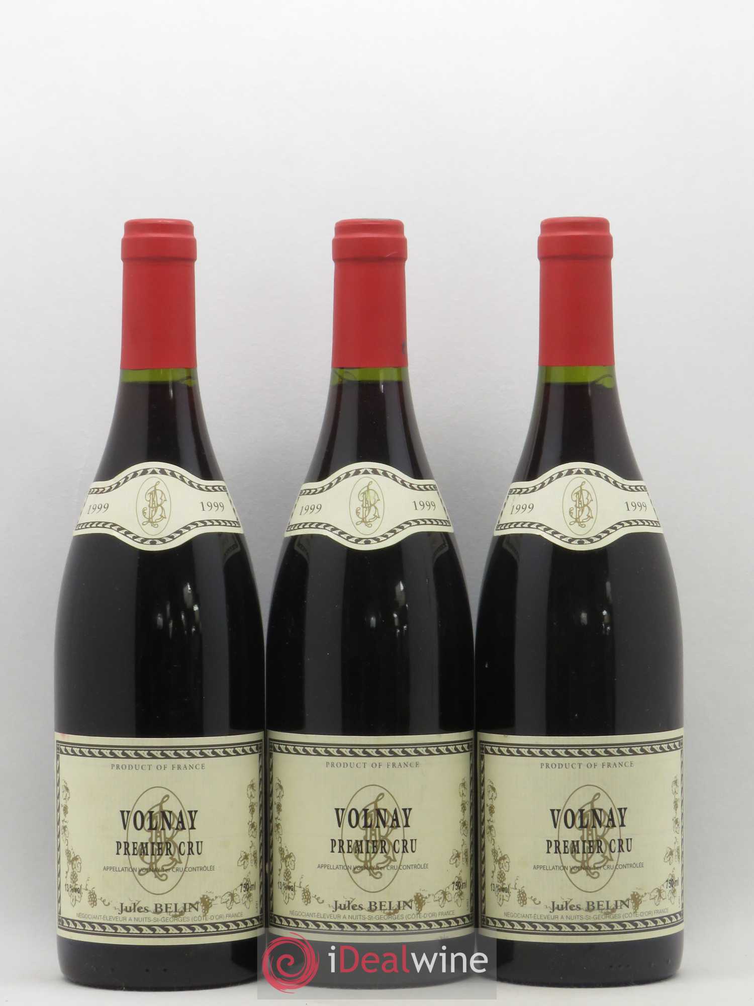 Volnay 1er Cru Jules Belin 1999 - Posten von 3 Flaschen - 0