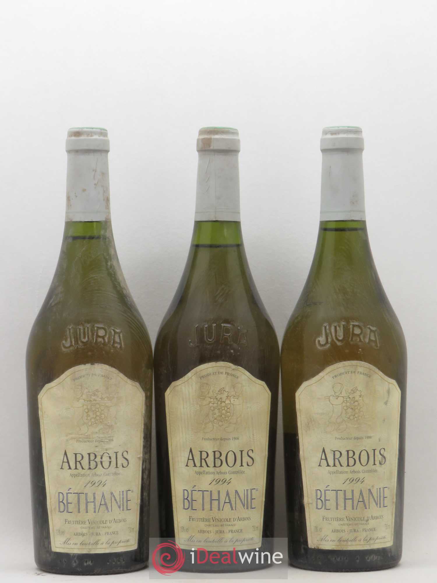 Arbois Bethanie Fruitiere Vinicole d'Arbois (sans prix de réserve) 1994 - Posten von 3 Flaschen - 0