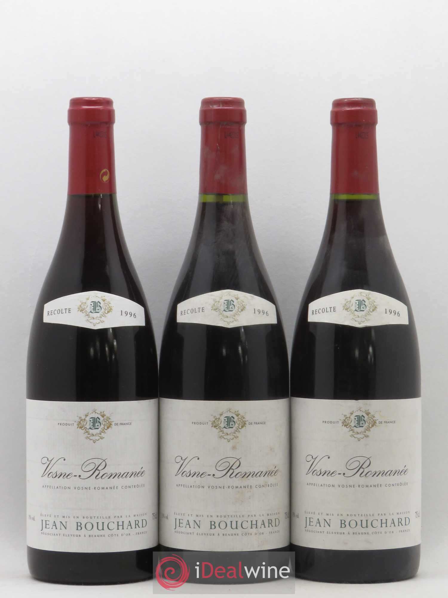 Vosne-Romanée Jean Bouchard 1996 - Lot de 3 bouteilles - 0