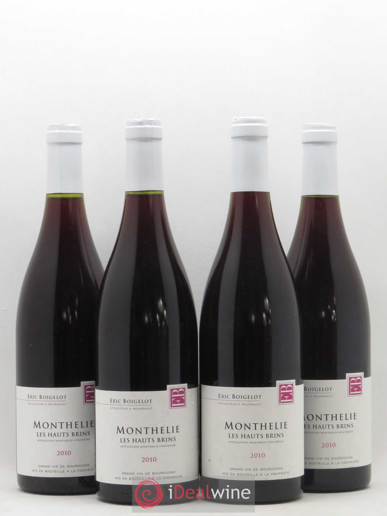 Monthélie Les Hauts Brins Eric Boigelot 2010 - Lot de 4 bouteilles - 0