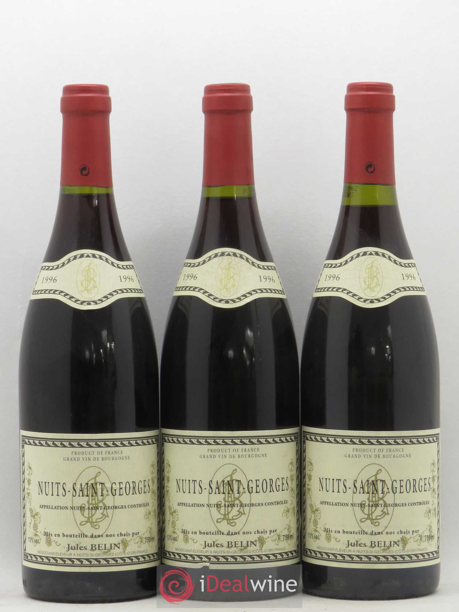 Nuits-Saint-Georges Jules Belin 1996 - Posten von 3 Flaschen - 0