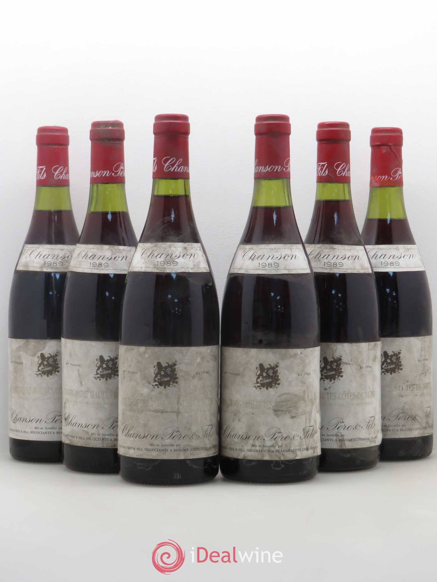 Hautes-Côtes de Nuits Chanson 1989 - Lot de 6 bouteilles - 0