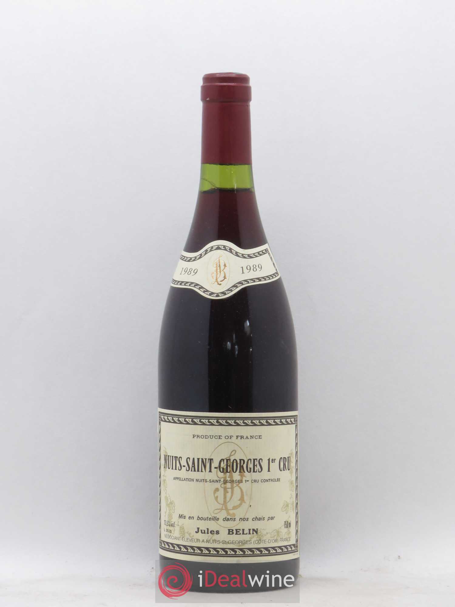 Nuits-Saint-Georges 1er Cru Jules Belin 1989 - Lot de 1 bouteille - 0
