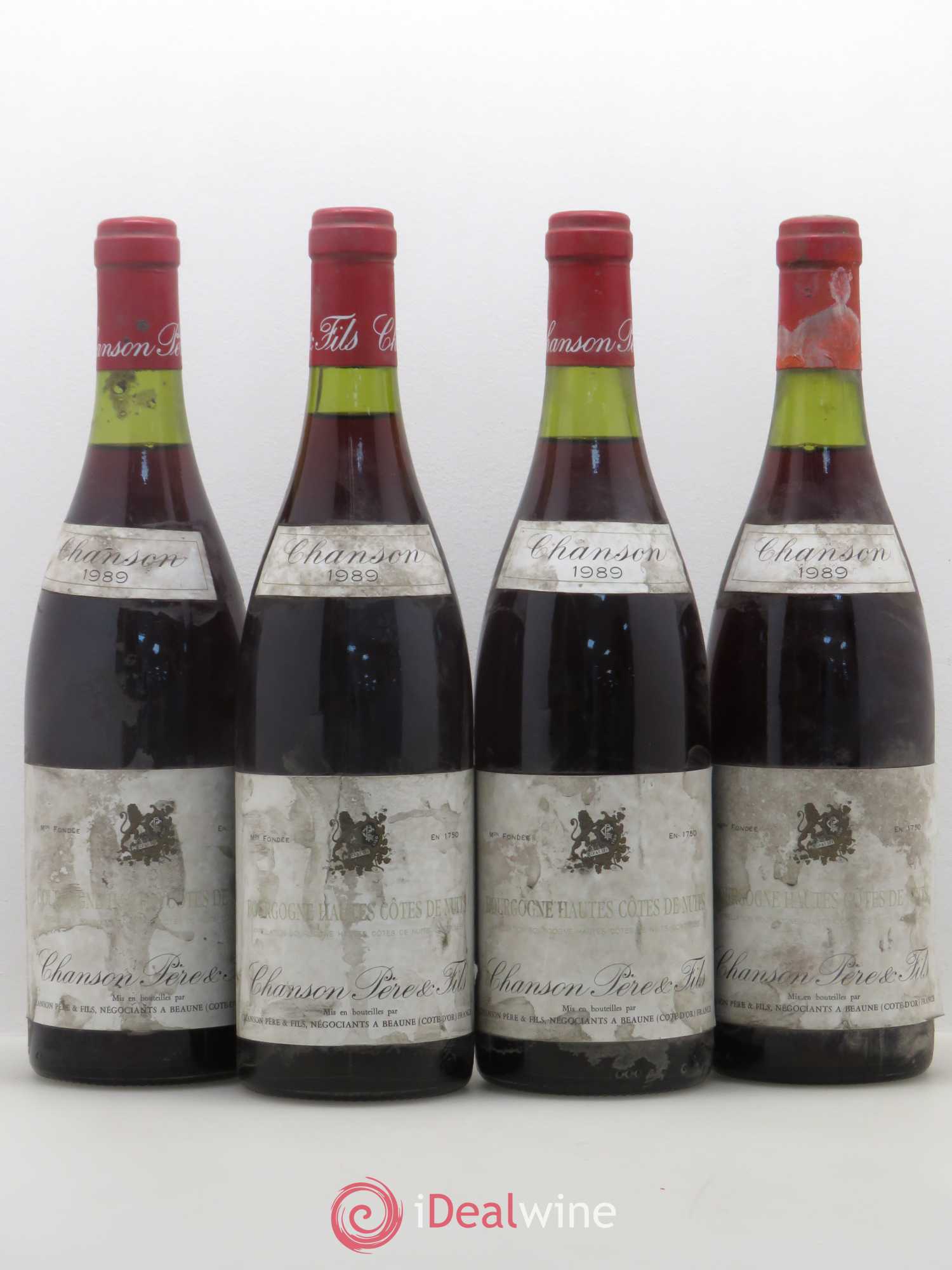 Hautes-Côtes de Nuits Chanson (sans prix de réserve) 1989 - Lot de 4 bouteilles - 0