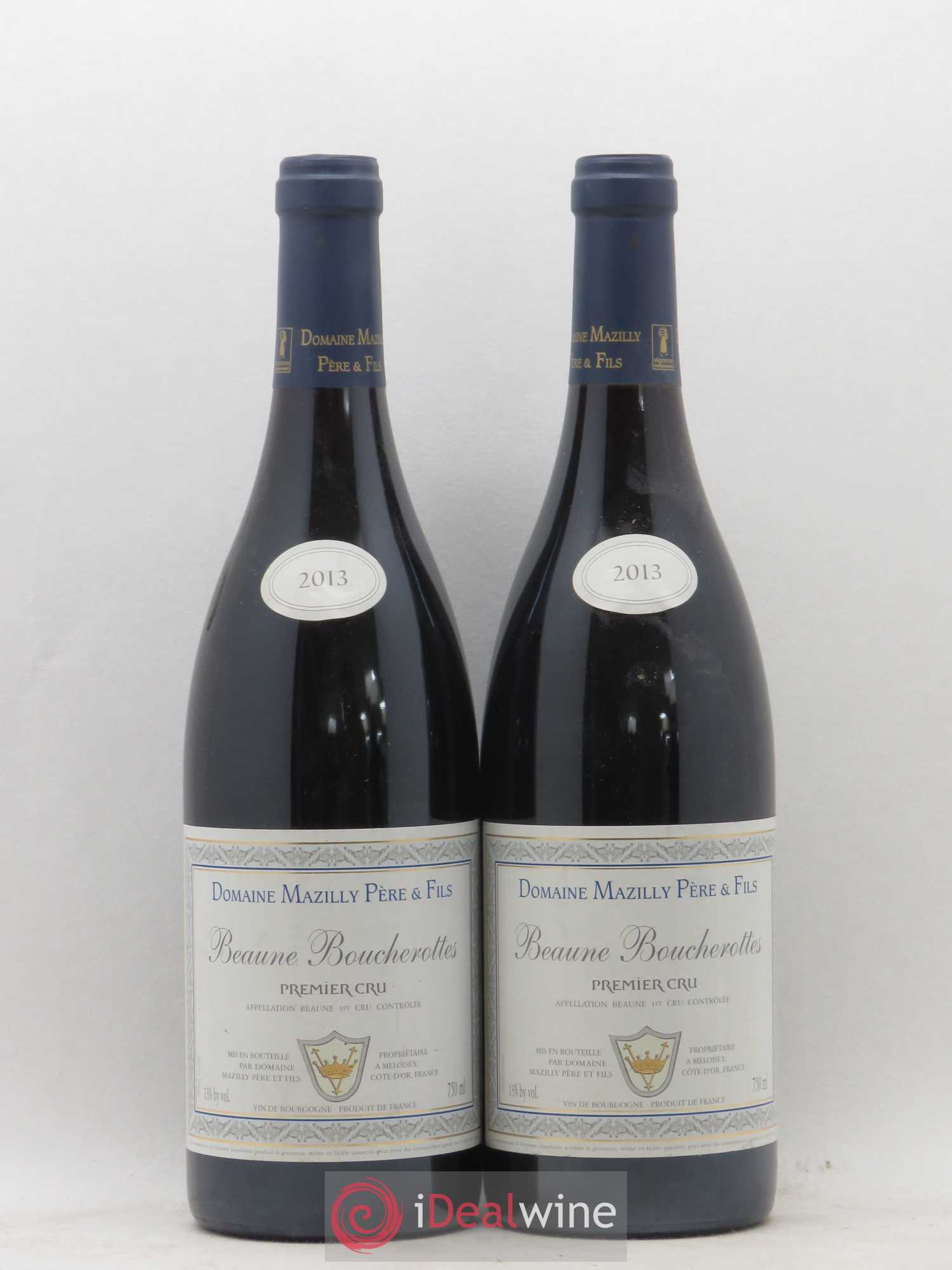 Beaune 1er Cru Boucherottes Domaine Mazilly 2013 - Posten von 2 Flaschen - 0