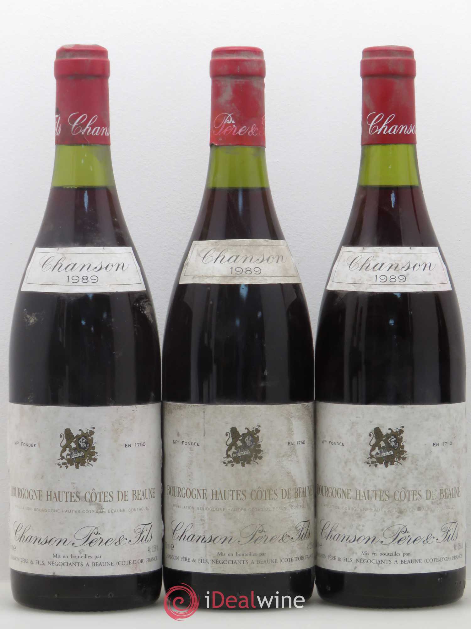 Hautes-Côtes de Beaune Chanson 1989 - Lot de 6 bouteilles - 1