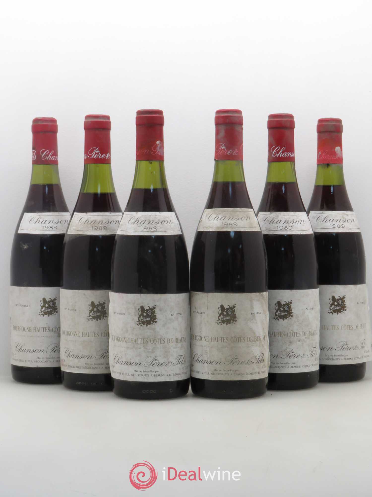 Hautes-Côtes de Beaune Chanson 1989 - Lot de 6 bouteilles - 0