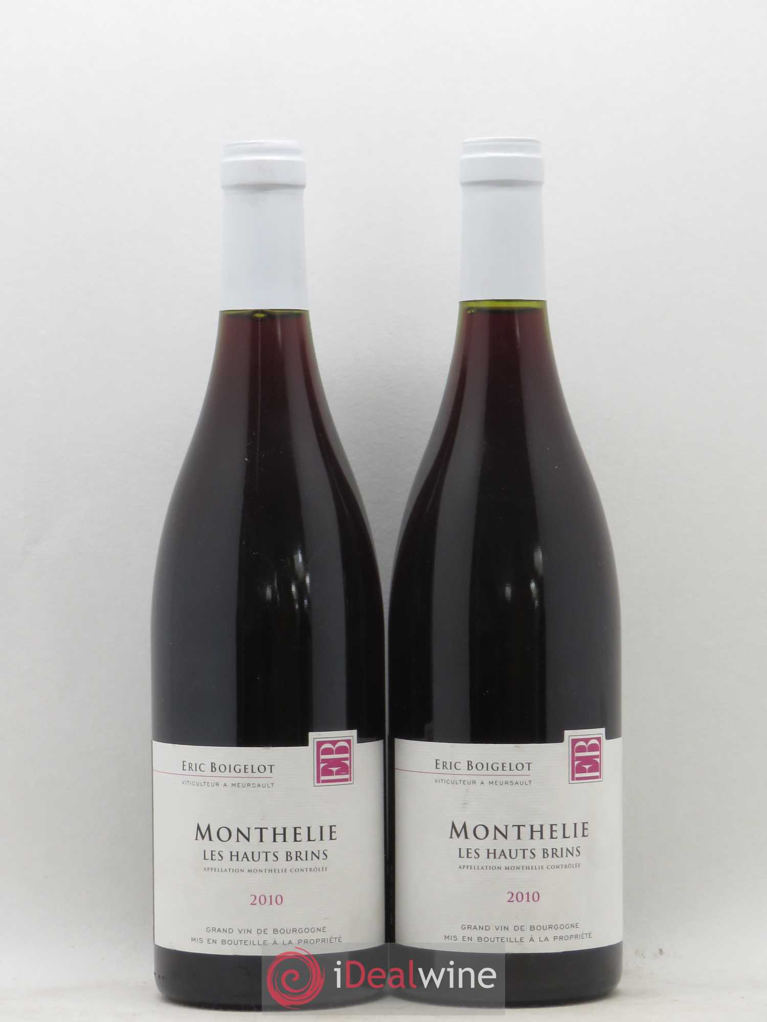 Monthélie Les Hauts Brins Eric Boigelot 2010 - Lot de 2 bouteilles - 0