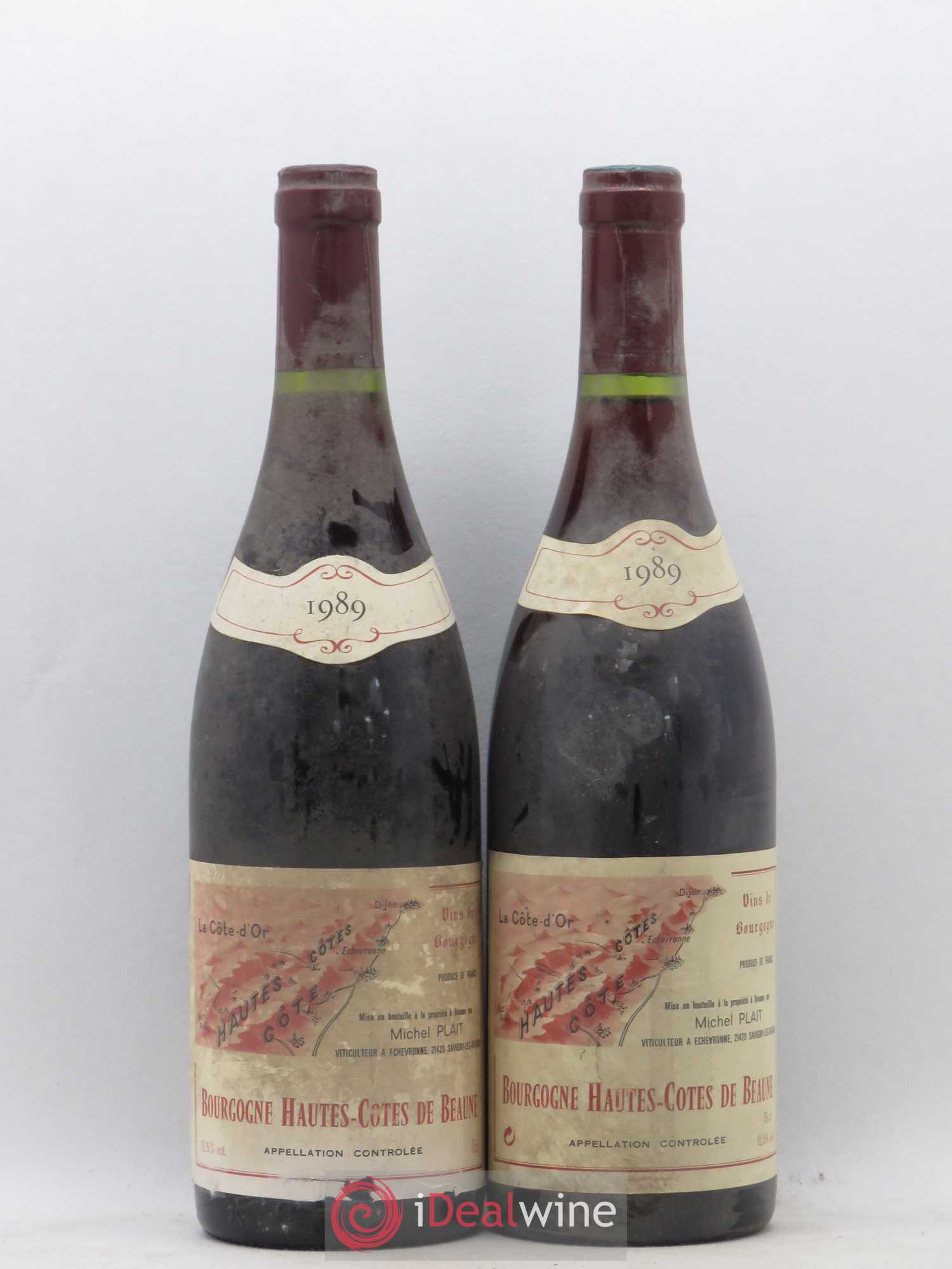Hautes-Côtes de Beaune Michel Plait 1989 - Lot de 2 bouteilles - 0