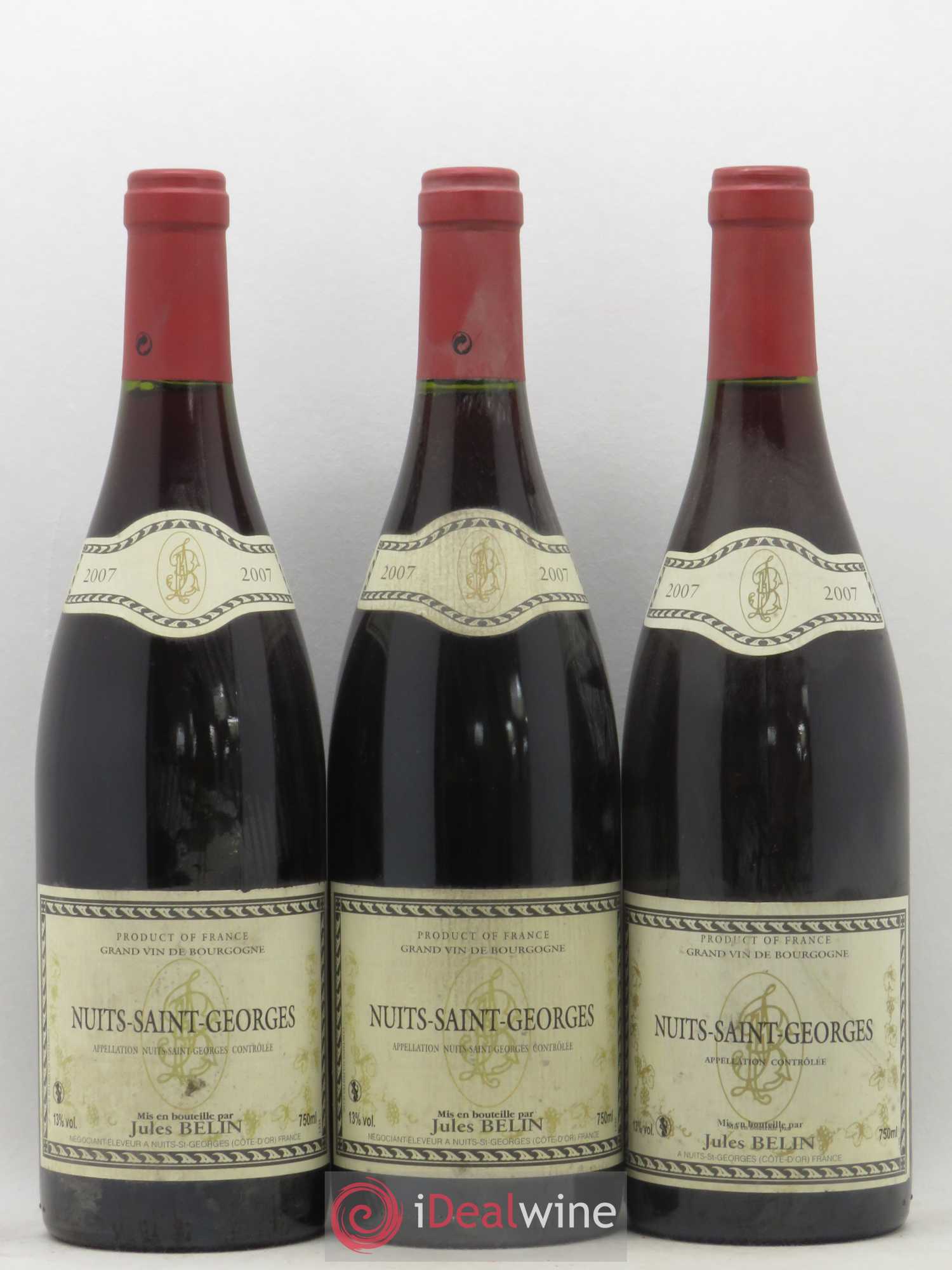 Nuits-Saint-Georges Jules Belin 2007 - Posten von 3 Flaschen - 0
