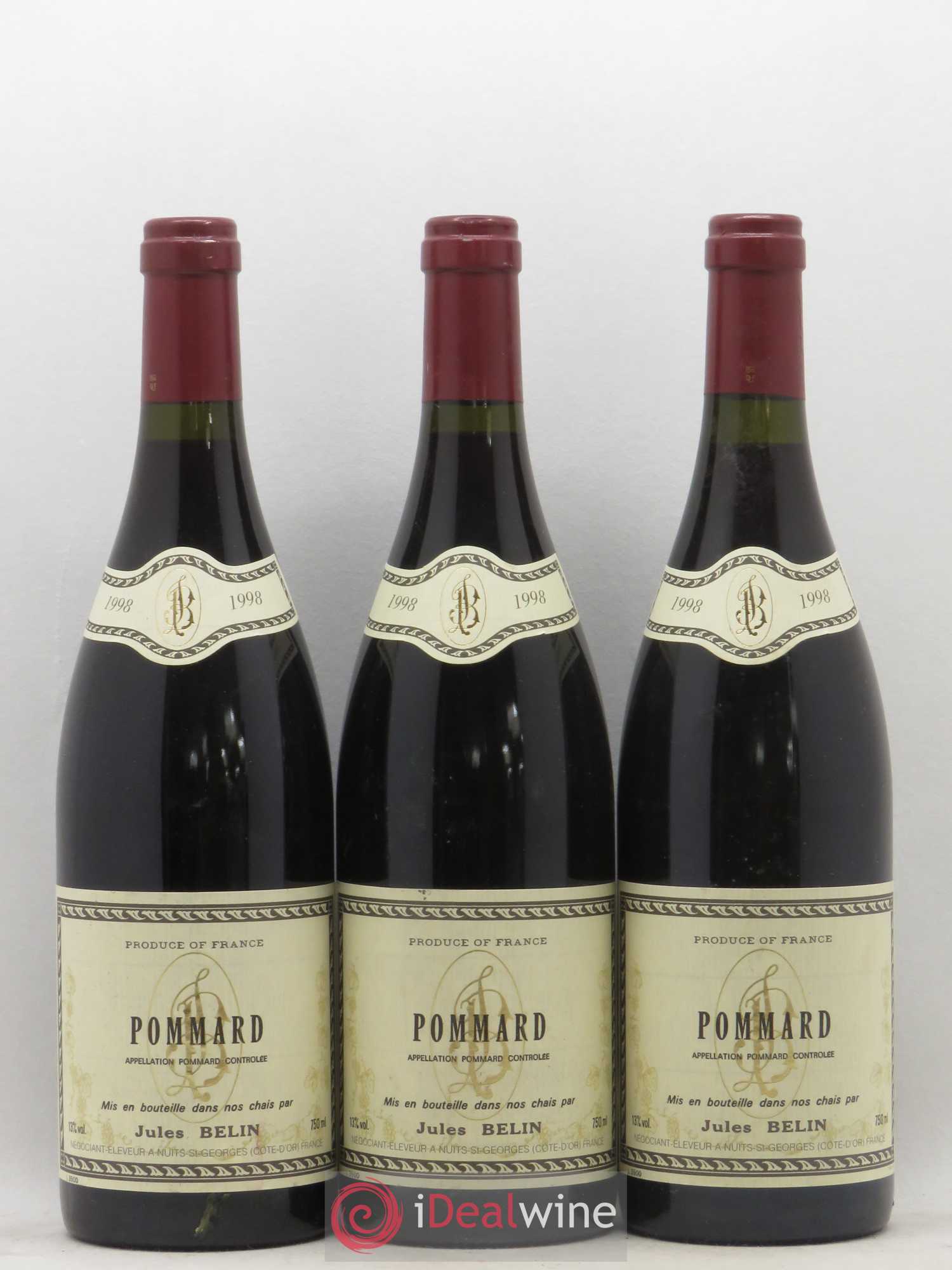 Pommard Jules Belin 1998 - Posten von 3 Flaschen - 0