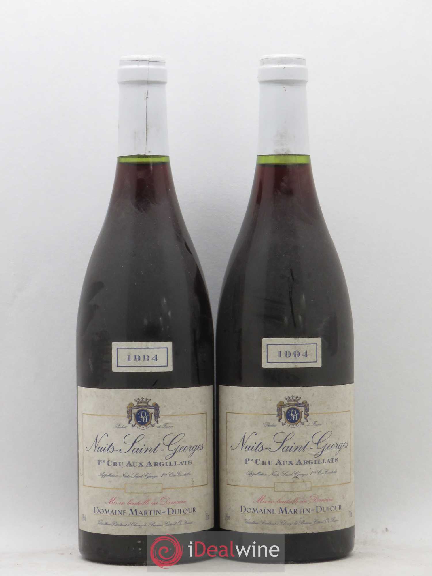 Nuits-Saint-Georges 1er Cru Aux Argillats Domaine Martin Dufour 1994 - Posten von 2 Flaschen - 0