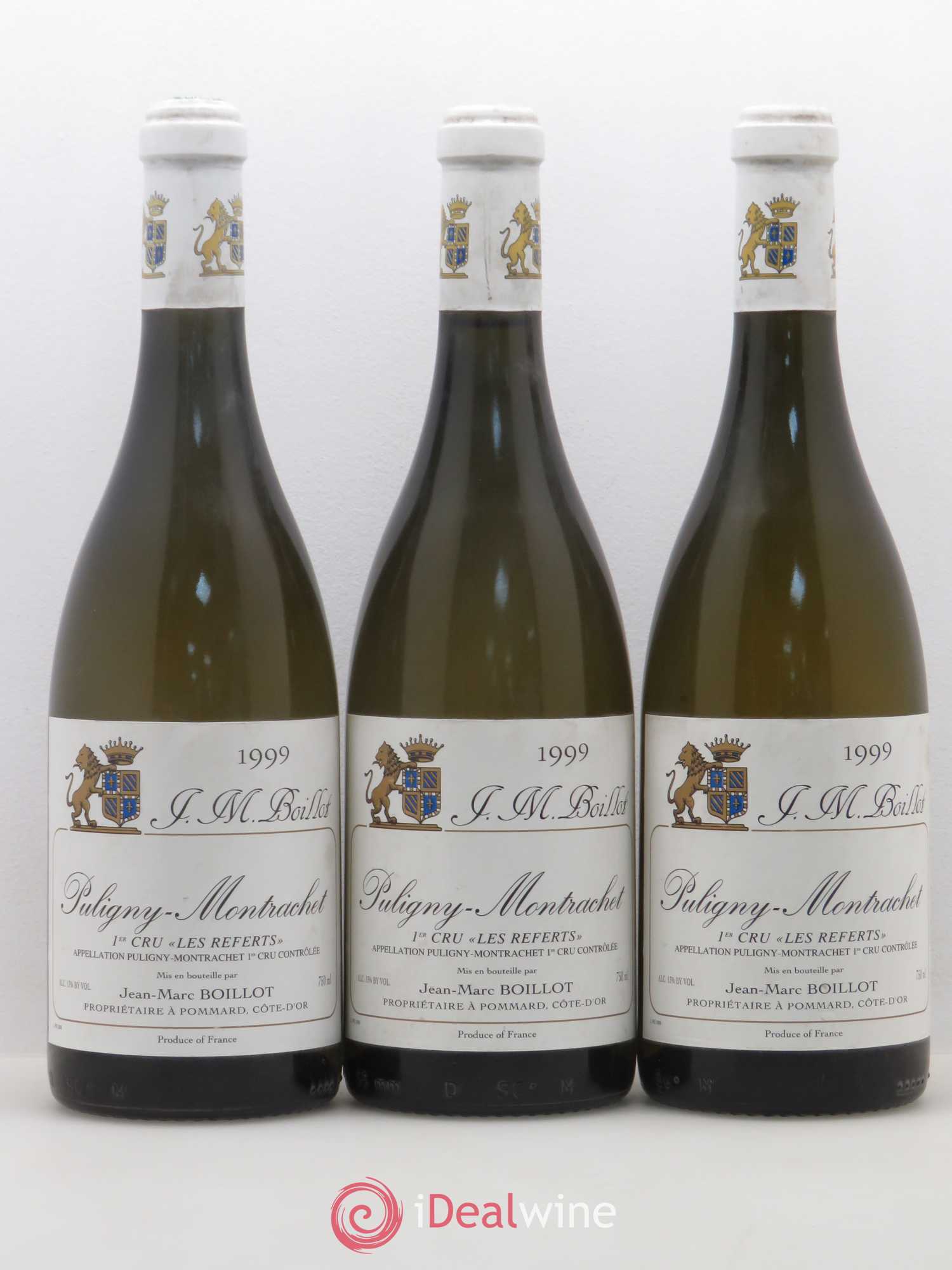 Puligny-Montrachet 1er Cru Les Referts Jean Marc Boillot 1999 - Lotto di 3 bottiglie - 0