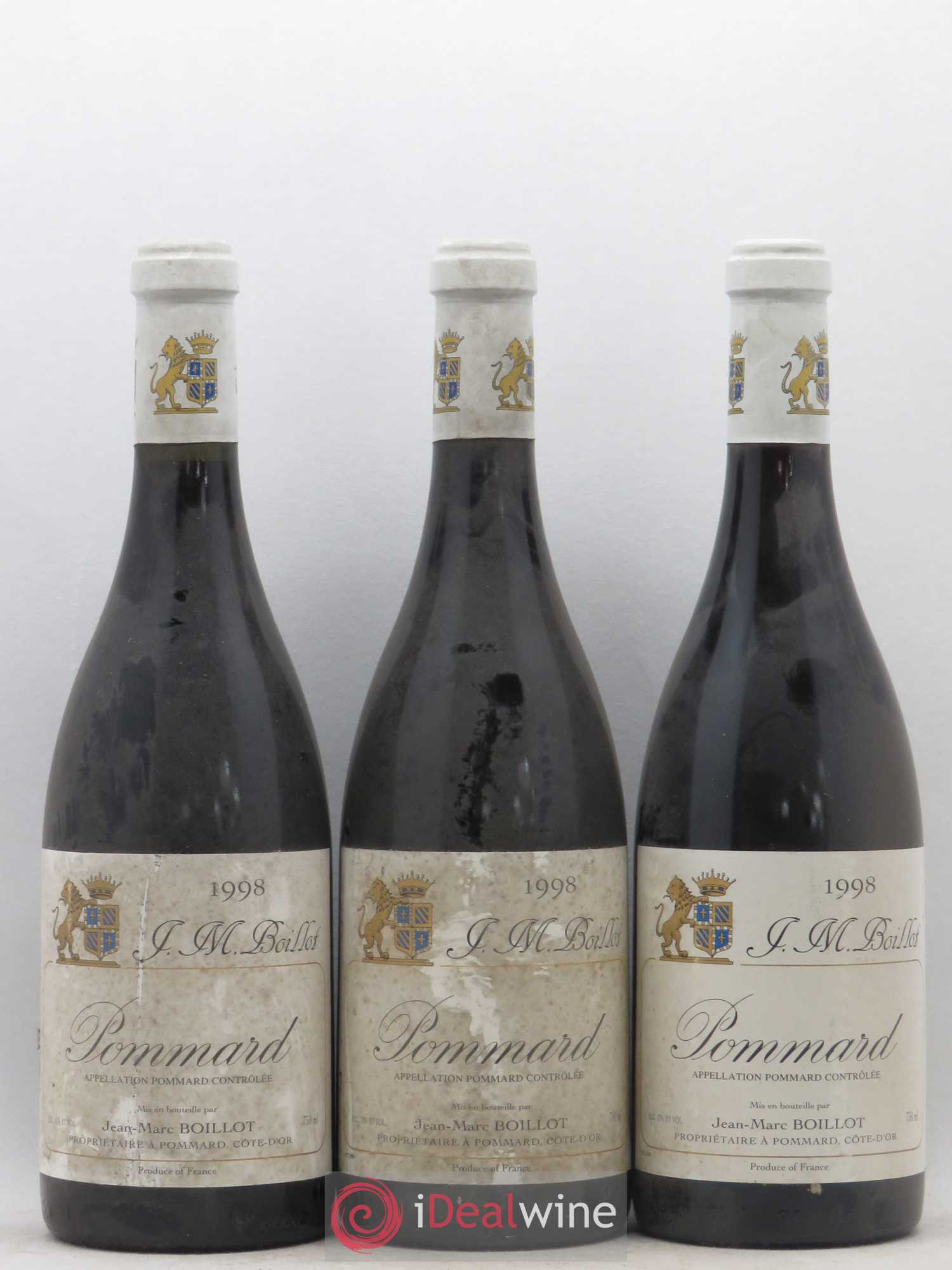 Pommard Jean-Marc Boillot 1998 - Posten von 3 Flaschen - 0