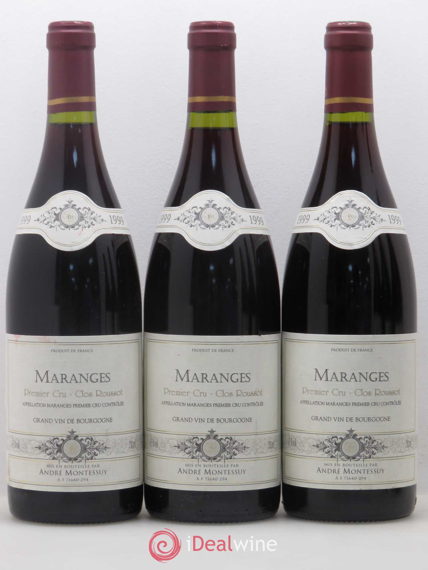Maranges 1er Cru Clos Roussot André Montessuy 1999 - Lot de 6 bouteilles - 1
