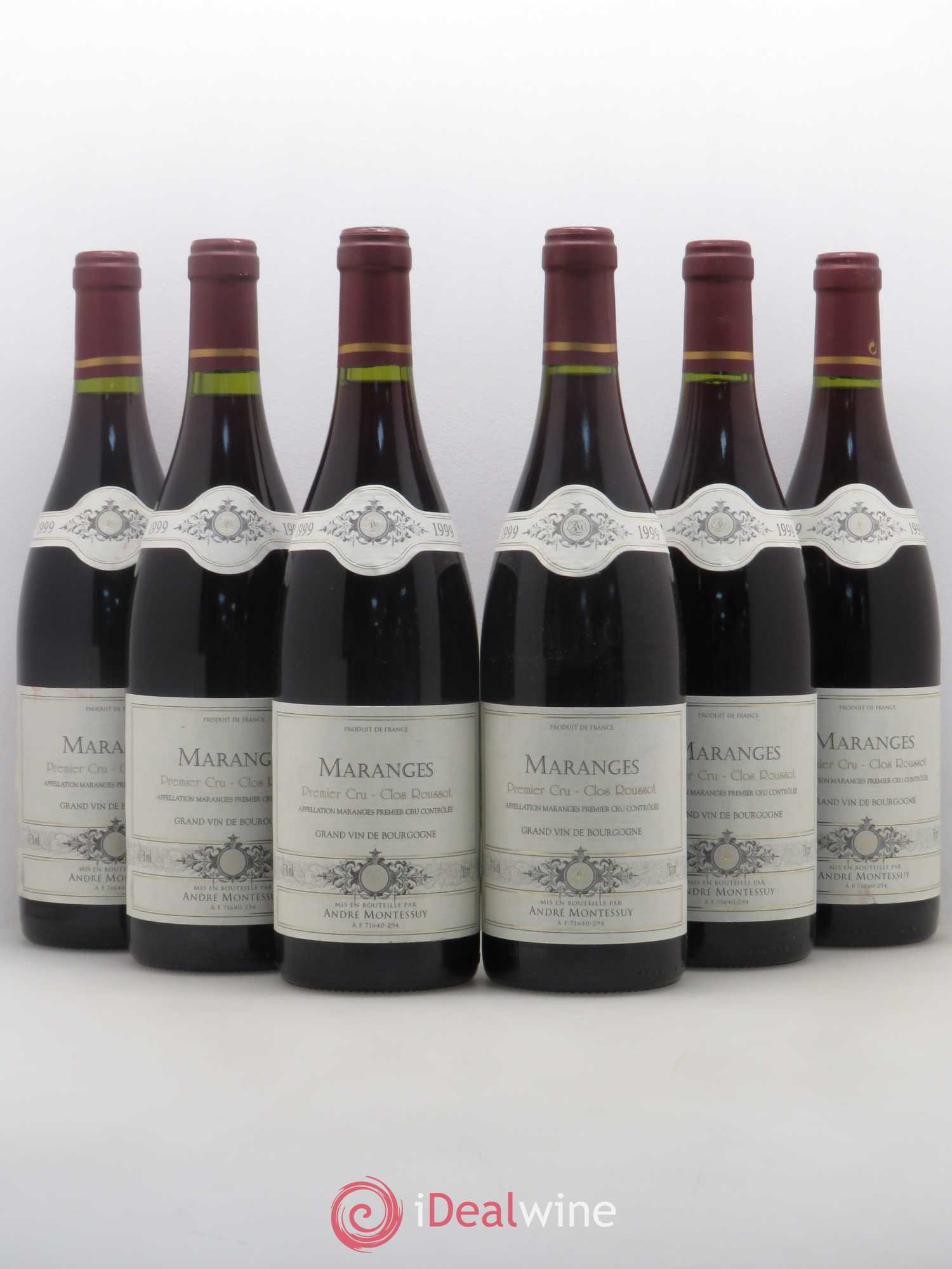 Maranges 1er Cru Clos Roussot André Montessuy 1999 - Lot de 6 bouteilles - 0
