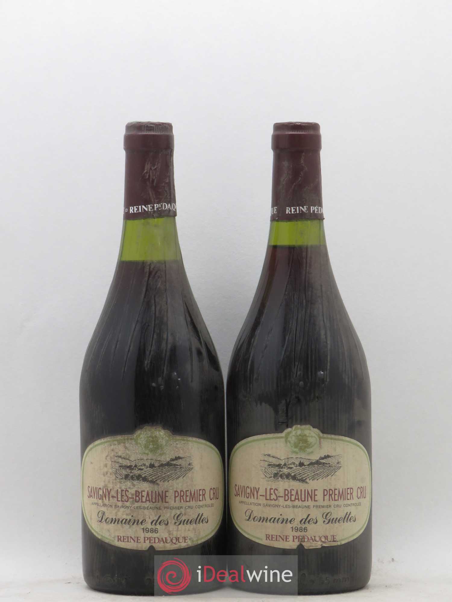 Savigny-lès-Beaune 1er Cru Domaine des Guettes Reine Pedauque 1986 - Posten von 2 Flaschen - 0