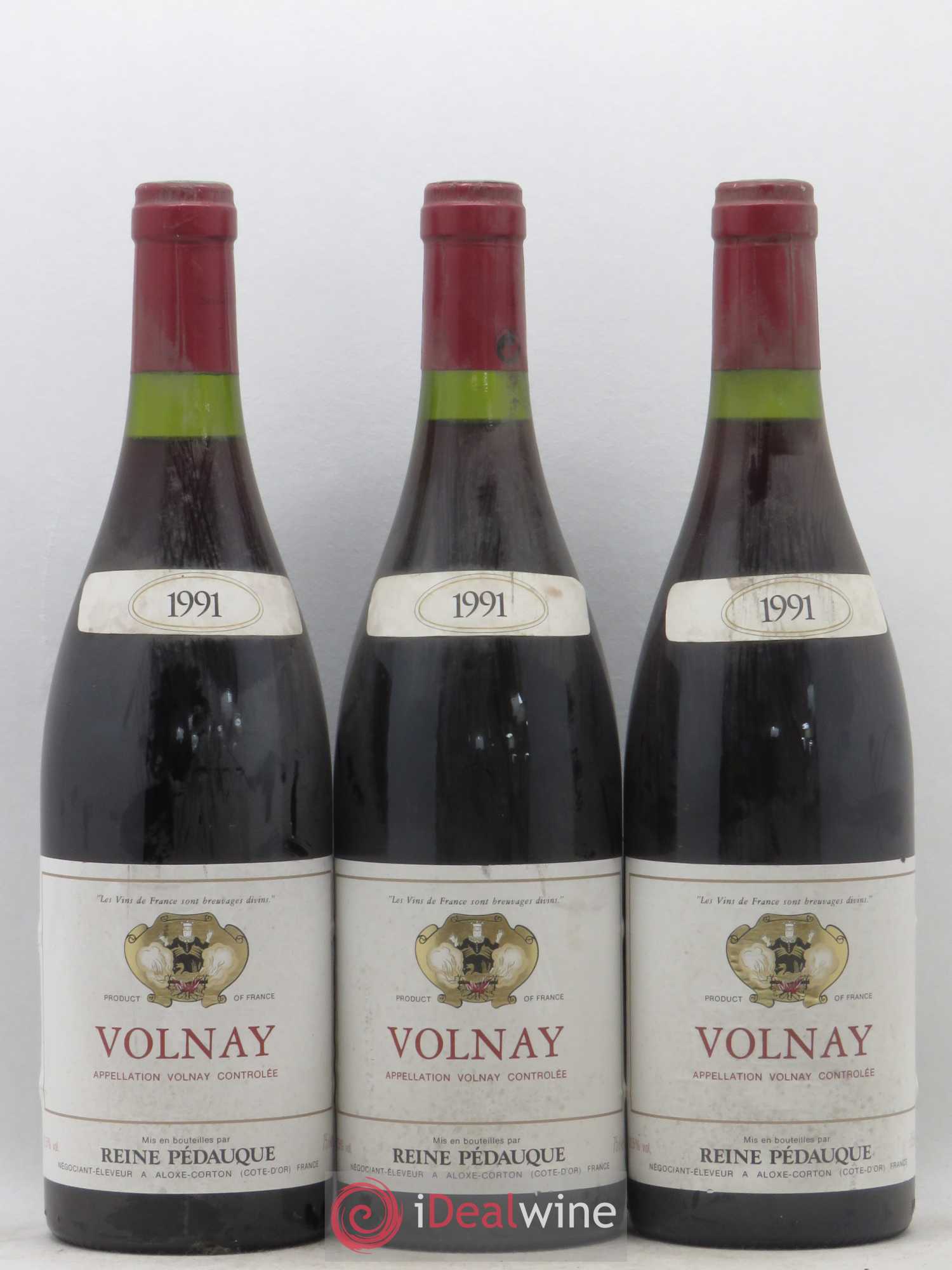Volnay Reine Pedauque 1991 - Lot de 3 bouteilles - 0