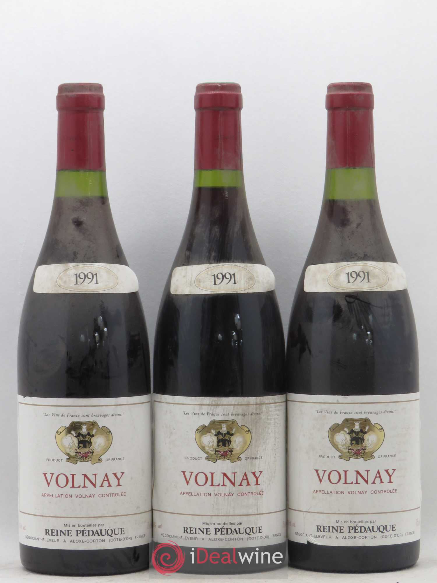 Volnay Reine Pedauque 1991 - Lot de 3 bouteilles - 0
