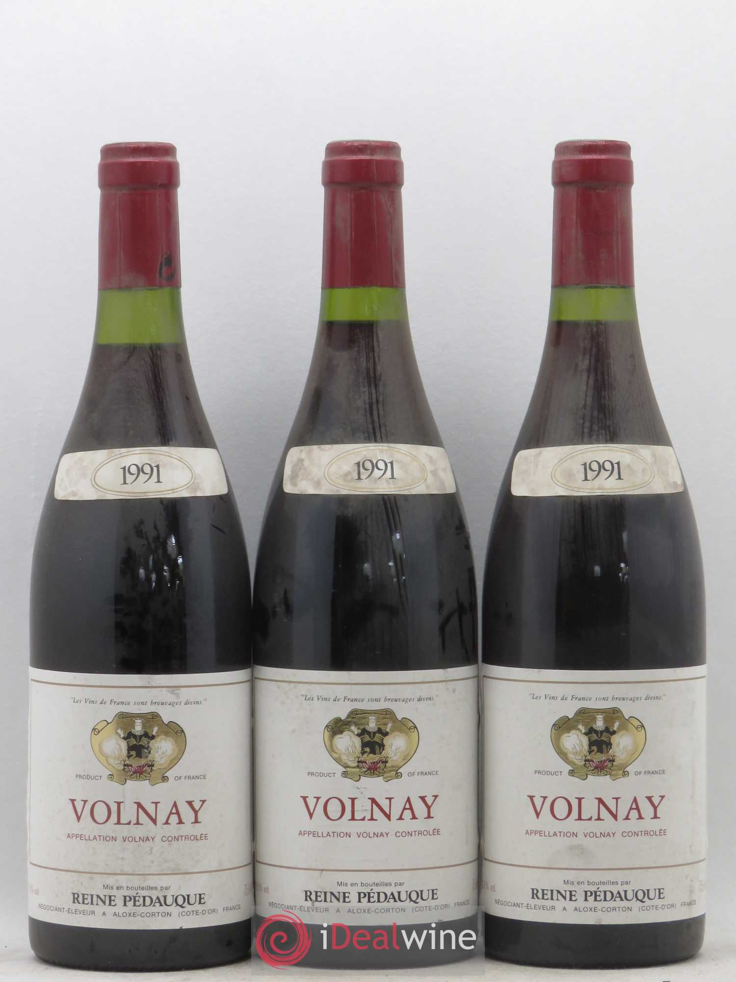 Volnay Reine Pedauque 1991 - Lot de 3 bouteilles - 0