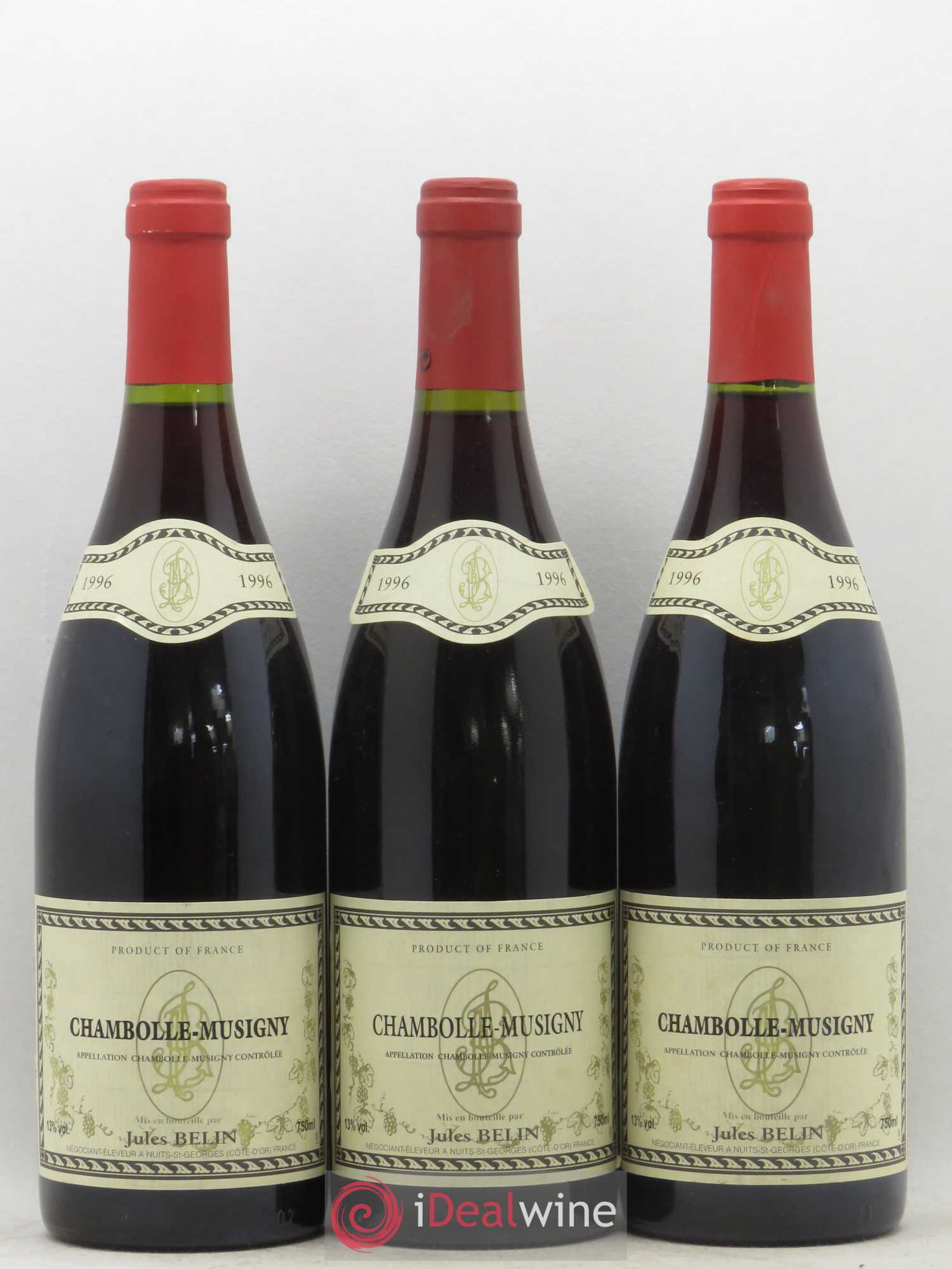 Chambolle-Musigny Jules Belin 1996 - Posten von 3 Flaschen - 0