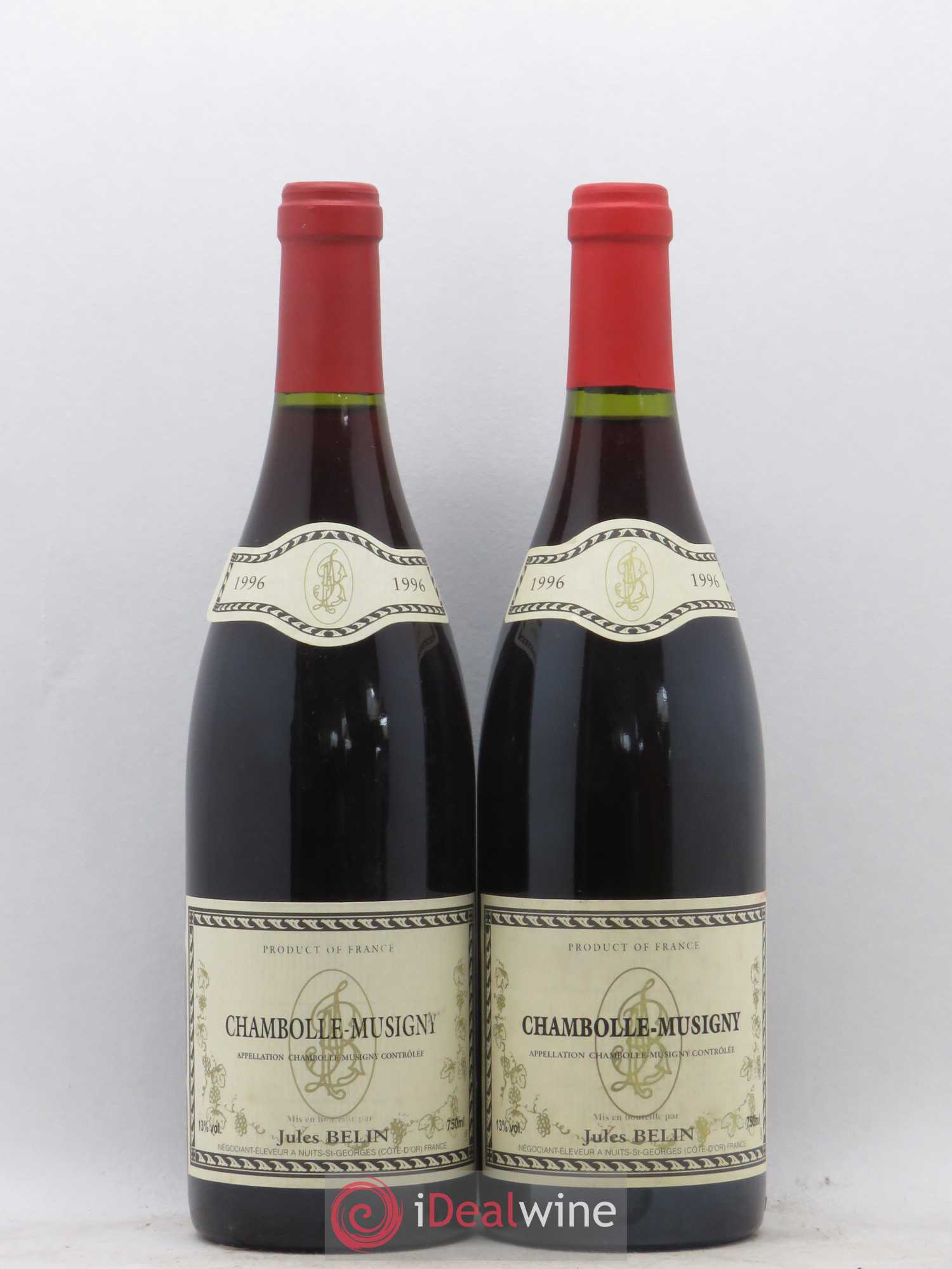 Chambolle-Musigny Jules Belin 1996 - Lot de 2 bouteilles - 0