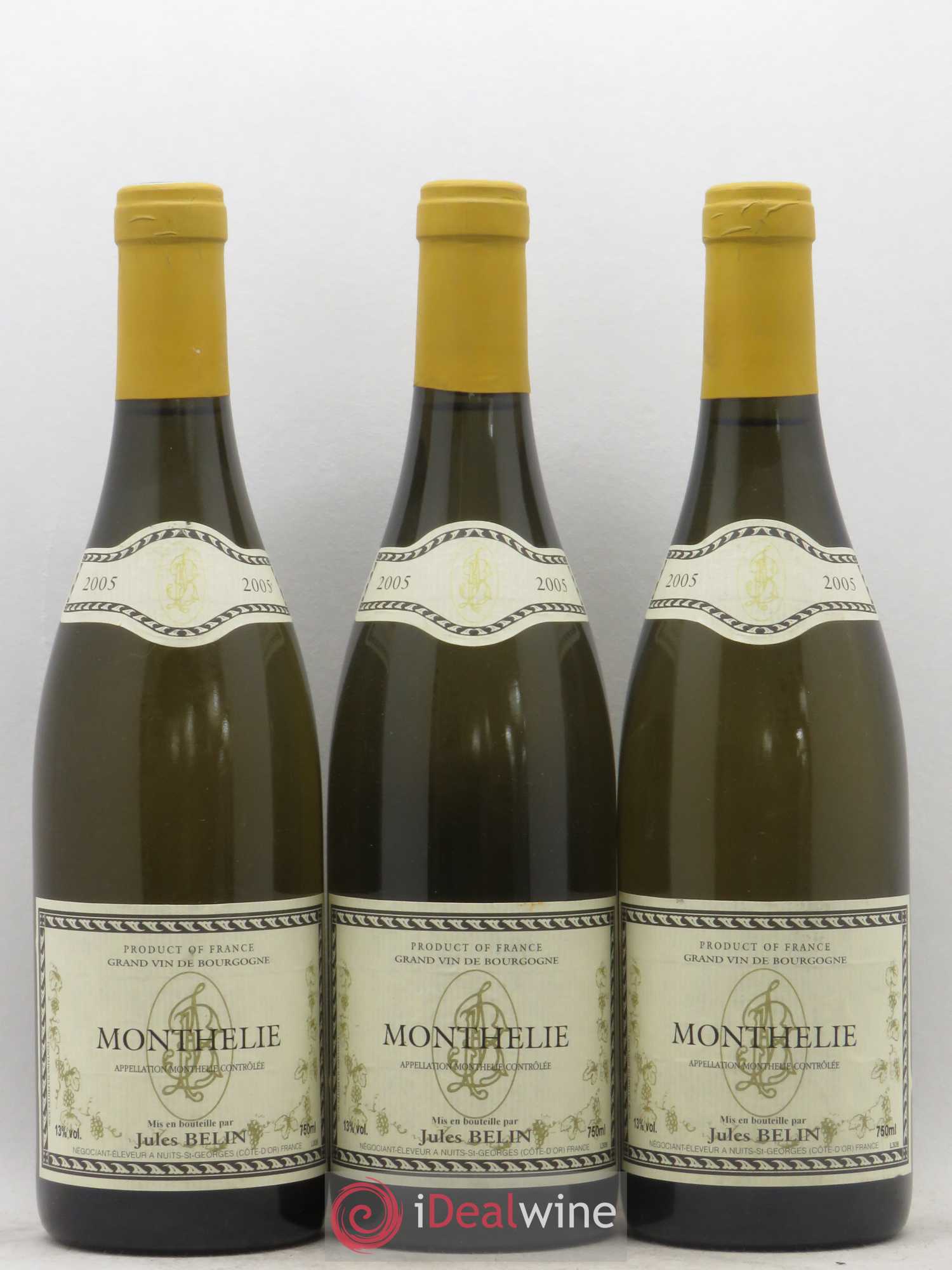 Monthélie Jules Belin 2005 - Posten von 3 Flaschen - 0