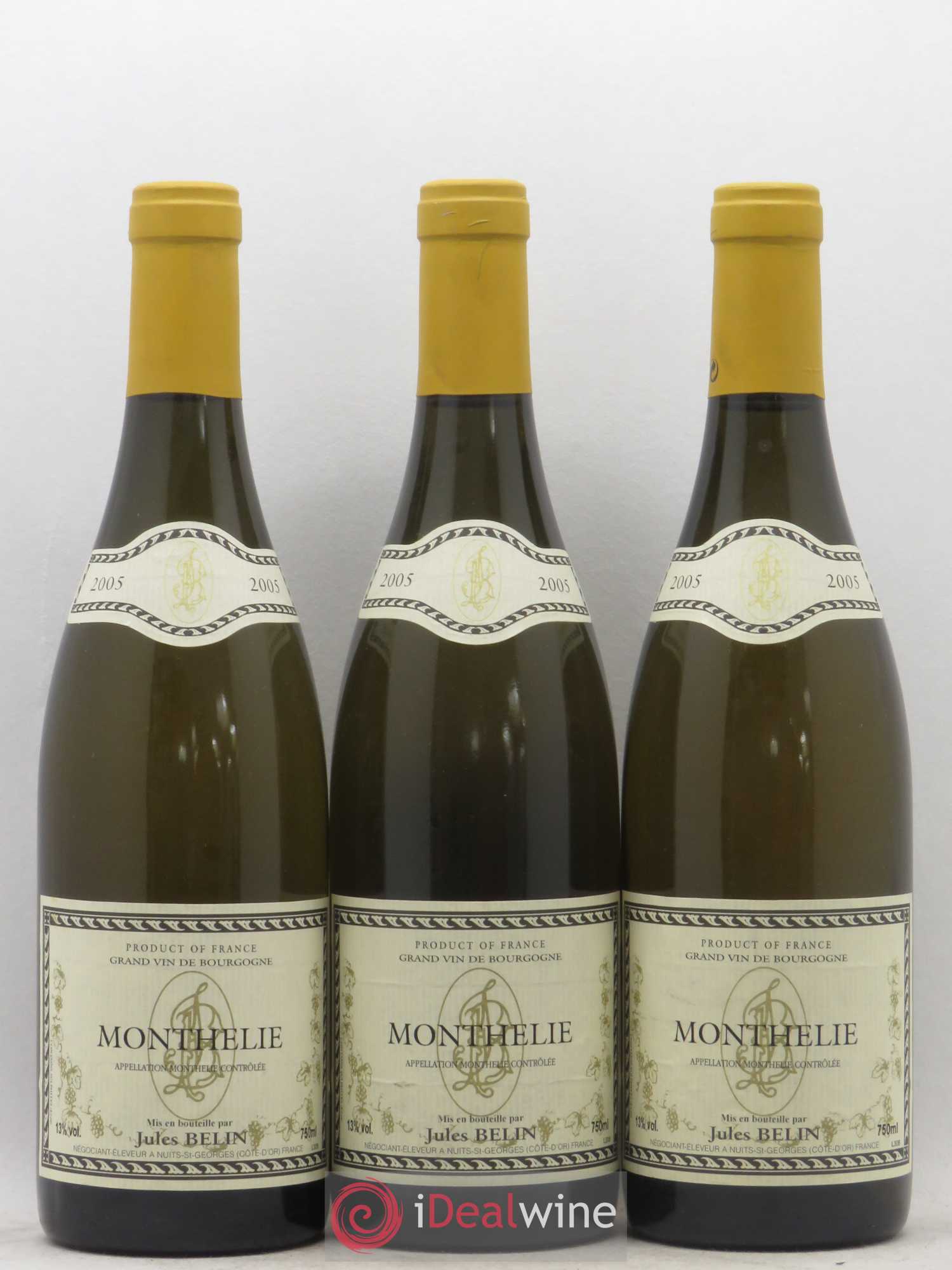 Monthélie Jules Belin 2005 - Posten von 3 Flaschen - 0