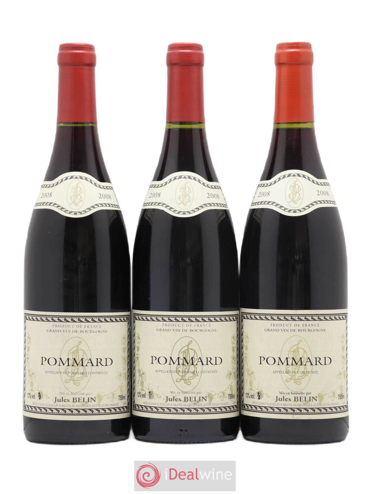 Pommard Jules Belin 2008 - Posten von 3 Flaschen - 0