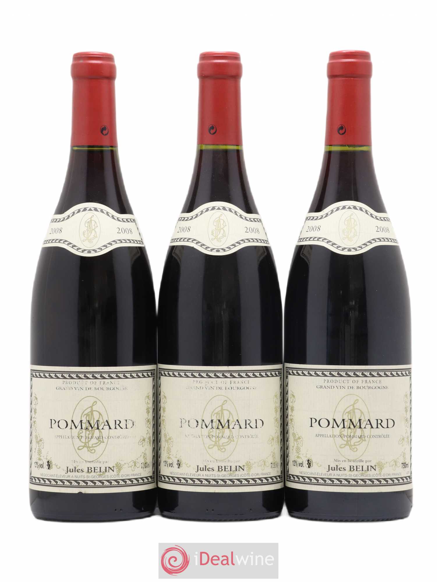 Pommard Jules Belin 2008 - Posten von 3 Flaschen - 0