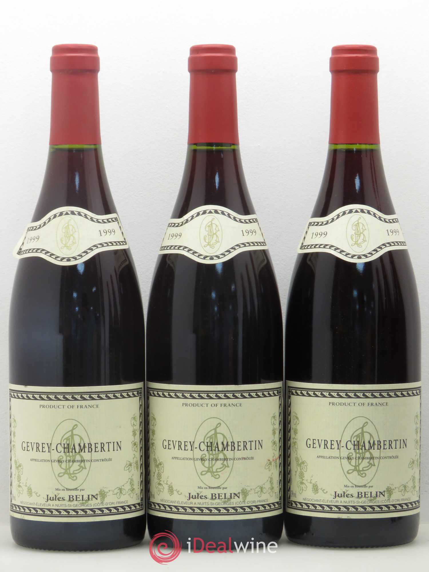 Gevrey-Chambertin Jules Belin 1999 - Lot de 6 bouteilles - 1