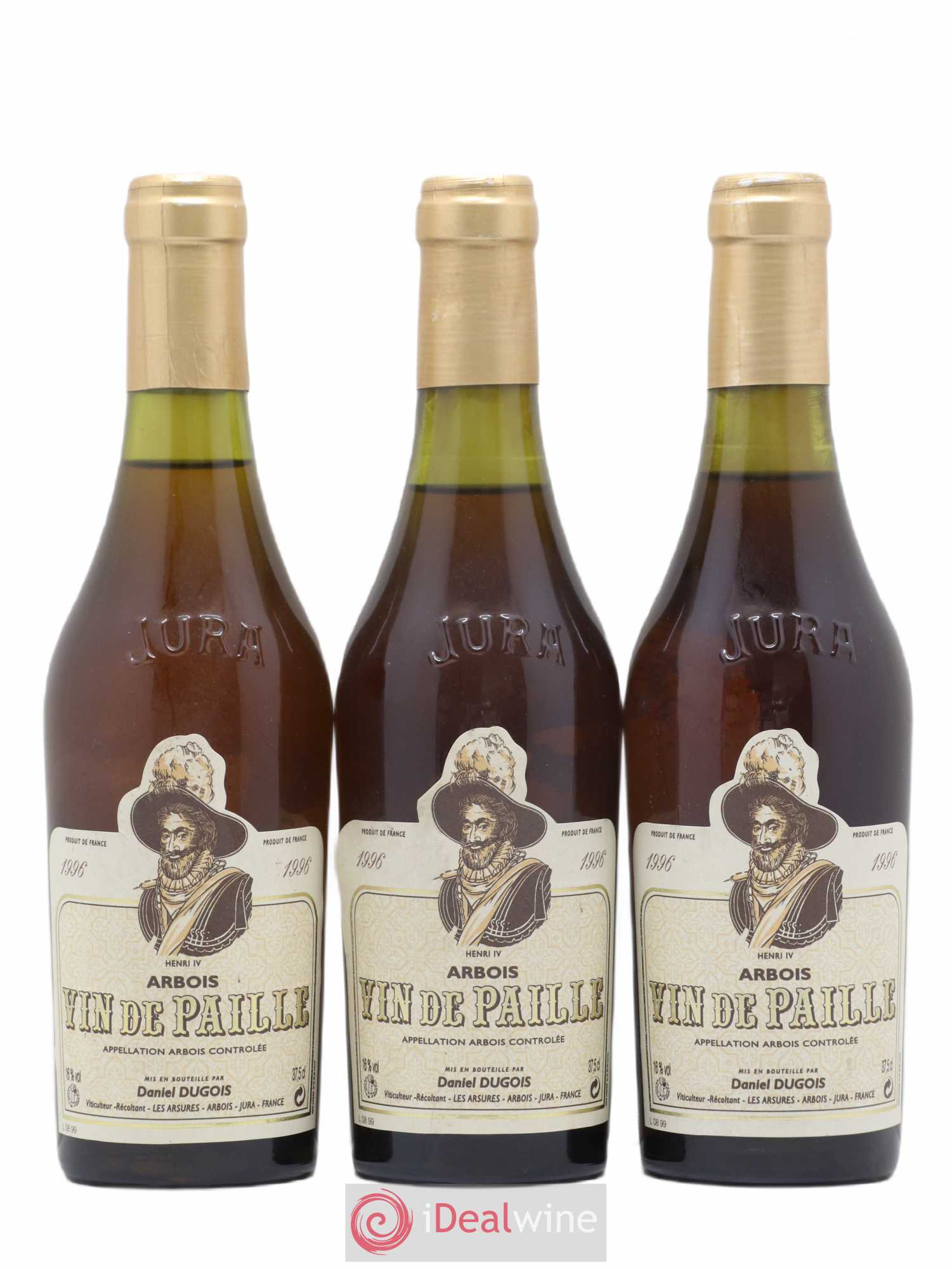 Arbois Vin de Paille Daniel Dugois 1996 - Lotto di 3 mezze bottiglie - 0