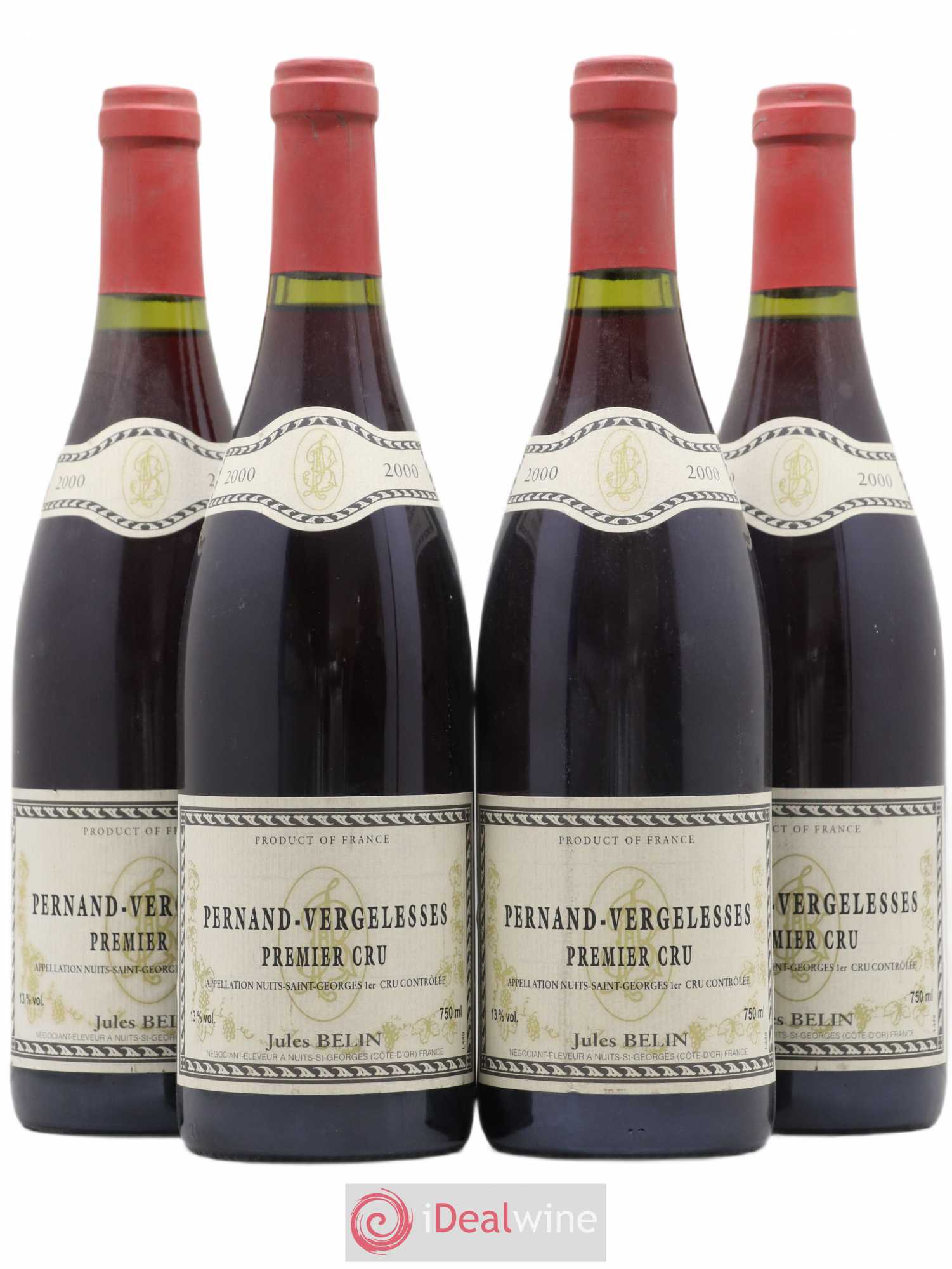 Pernand-Vergelesses 1er Cru Jules Belin 2000 - Posten von 4 Flaschen - 0