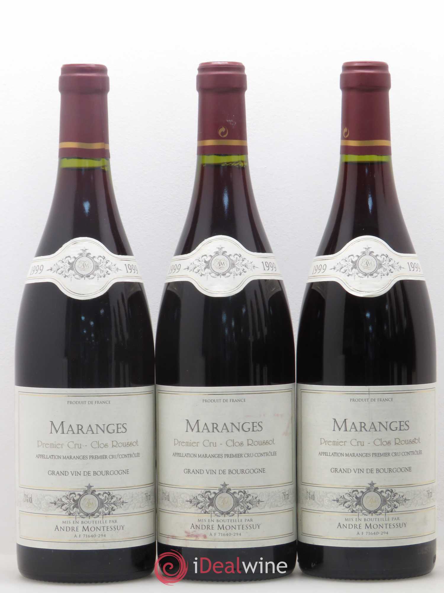 Maranges 1er Cru Clos Roussot André Montessuy 1999 - Lot de 6 bouteilles - 1