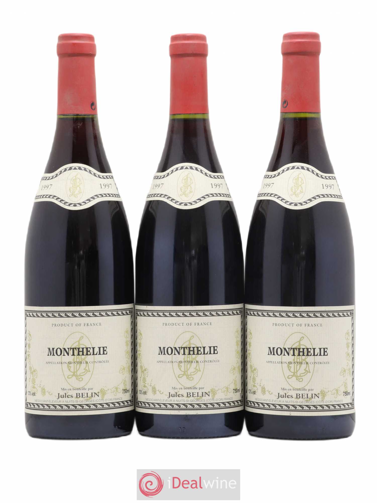 Monthélie Jules Belin 1997 - Posten von 3 Flaschen - 0