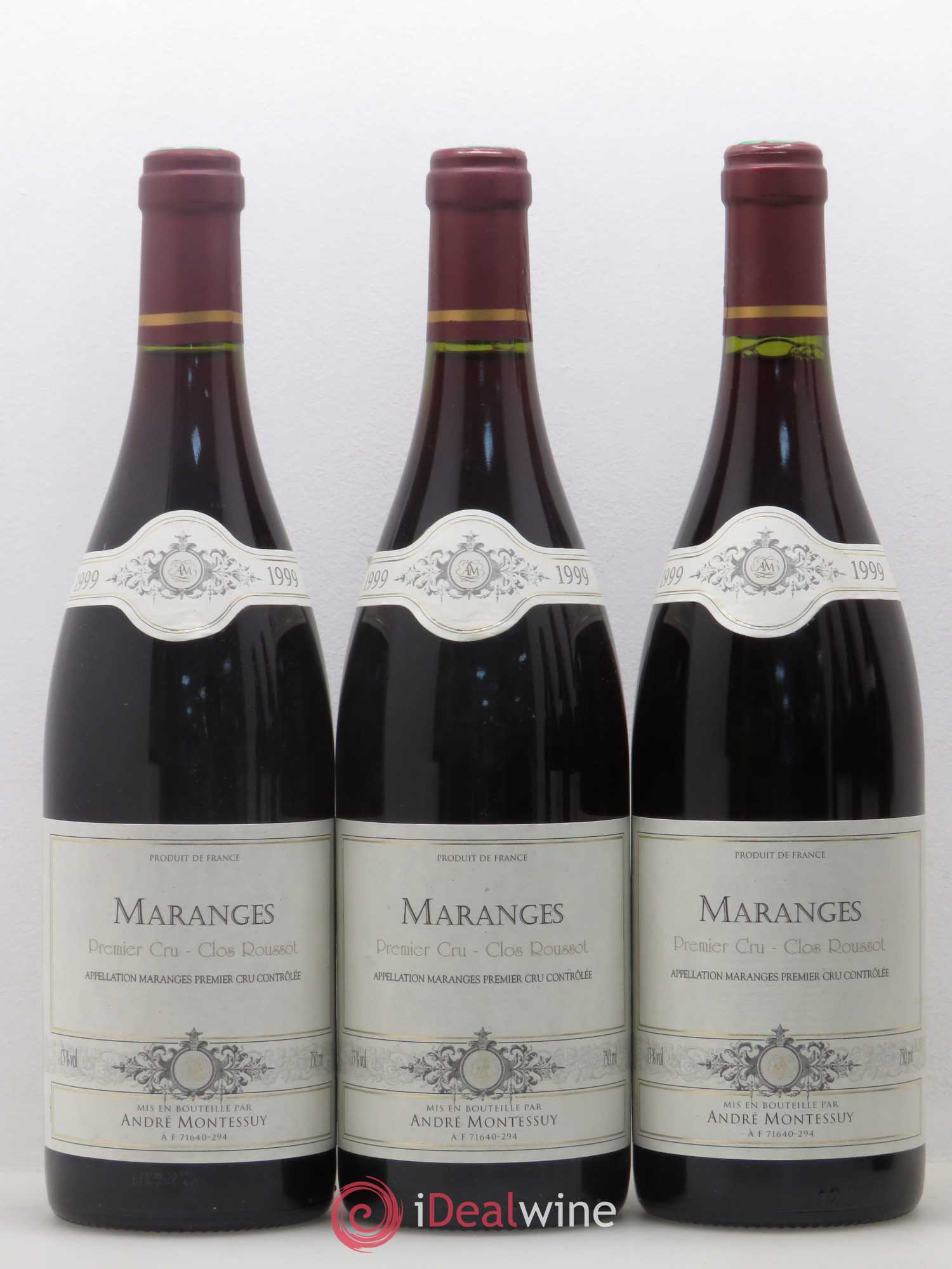 Maranges 1er Cru Clos Roussot André Montessuy 1999 - Lot de 6 bouteilles - 1