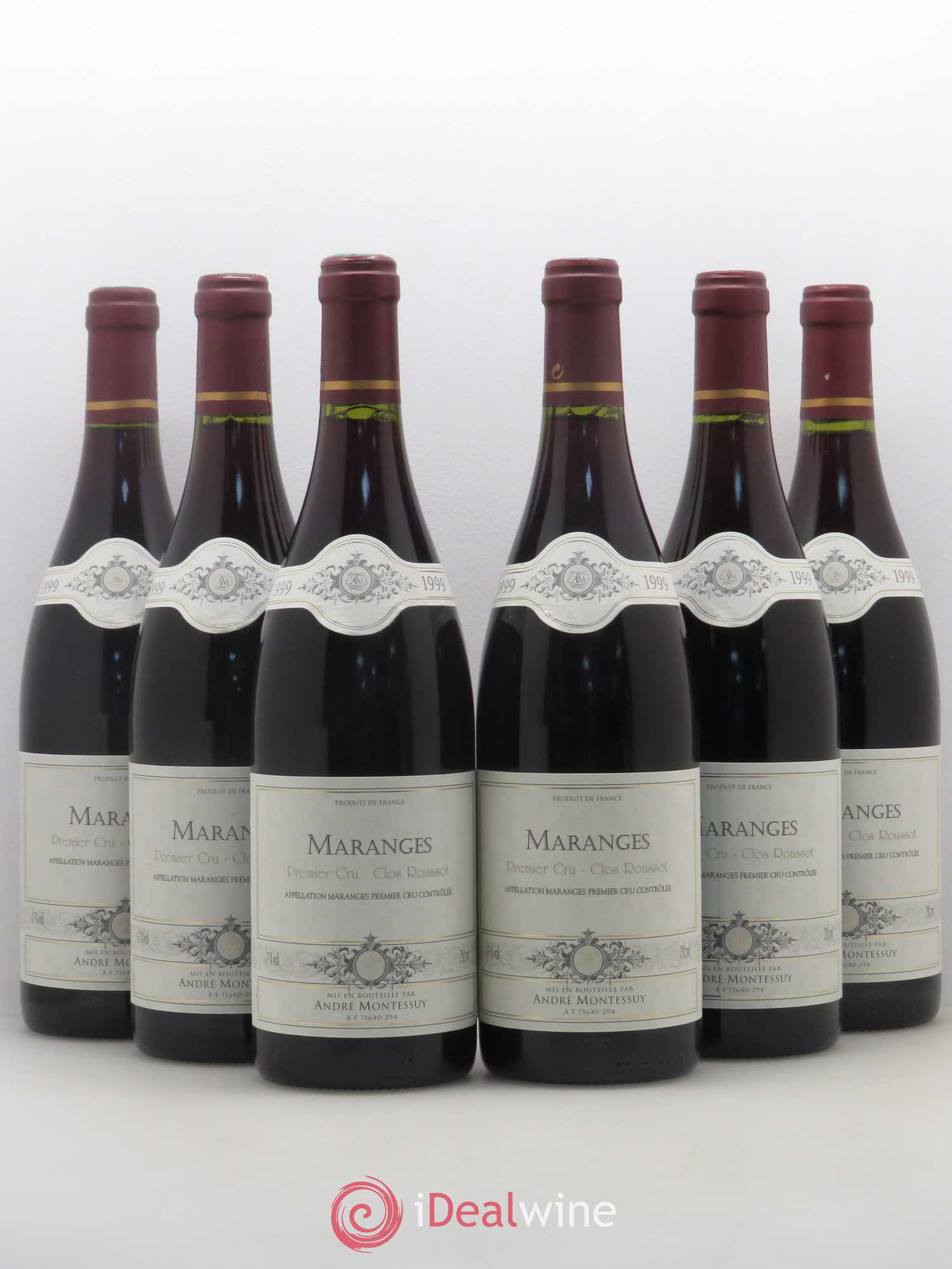 Maranges 1er Cru Clos Roussot André Montessuy 1999 - Lot de 6 bouteilles - 0