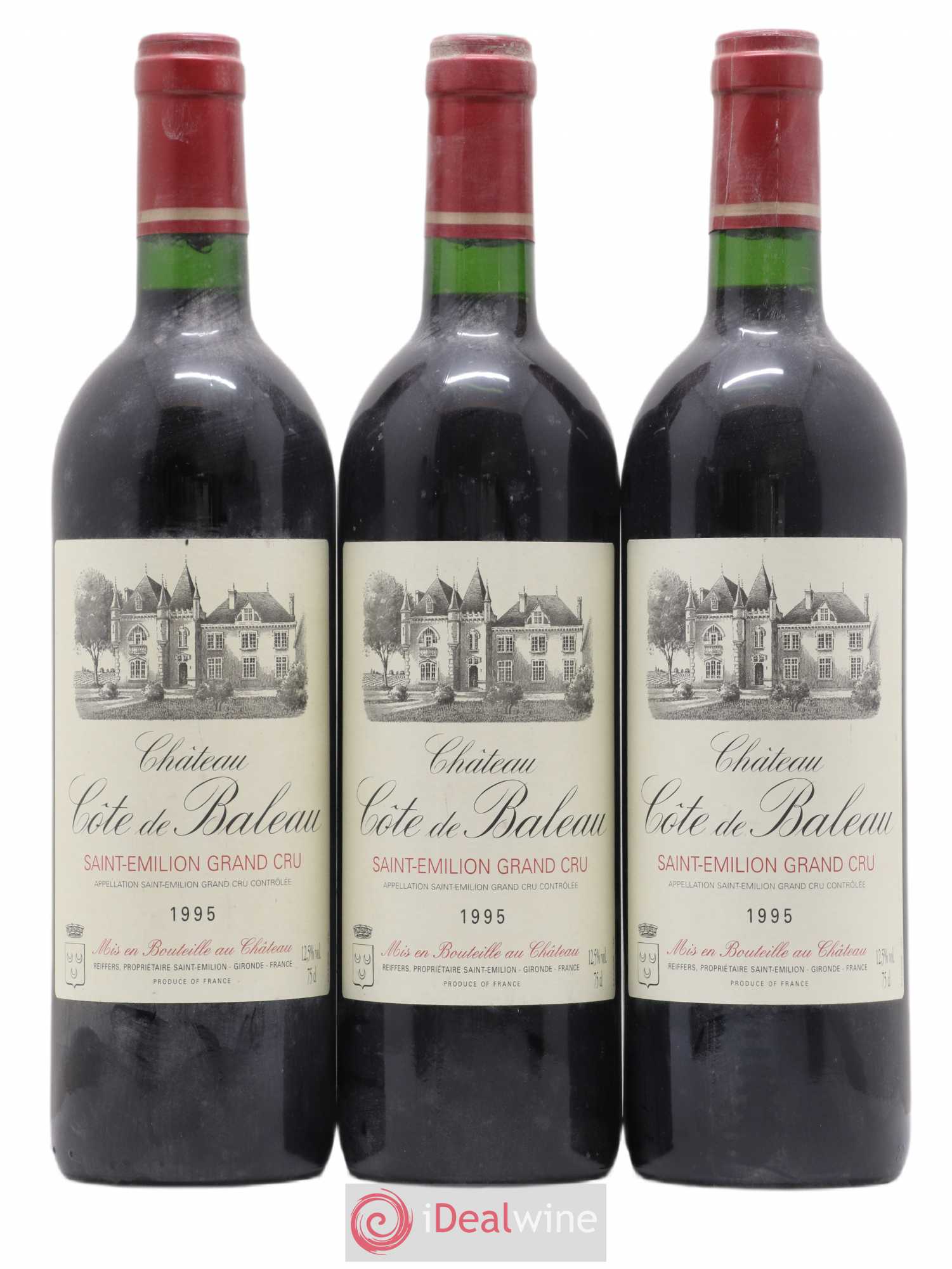 Château Côte de Baleau Grand Cru Classé 1995 - Lot de 6 bouteilles - 1