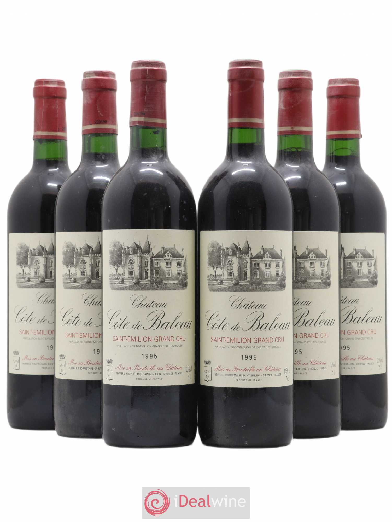 Château Côte de Baleau Grand Cru Classé 1995 - Lot de 6 bouteilles - 0