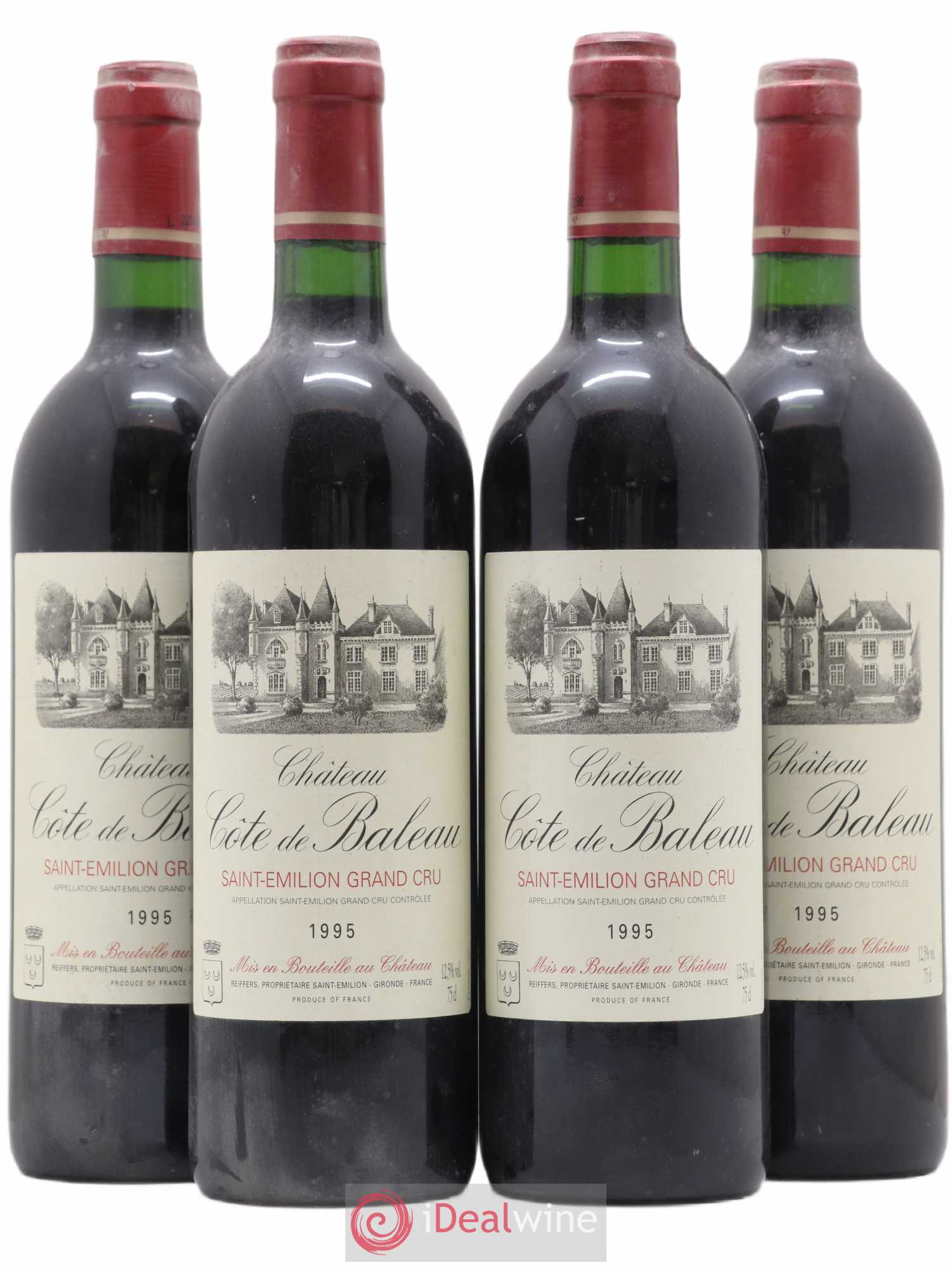 Château Côte de Baleau Grand Cru Classé 1995 - Lot de 4 bouteilles - 0