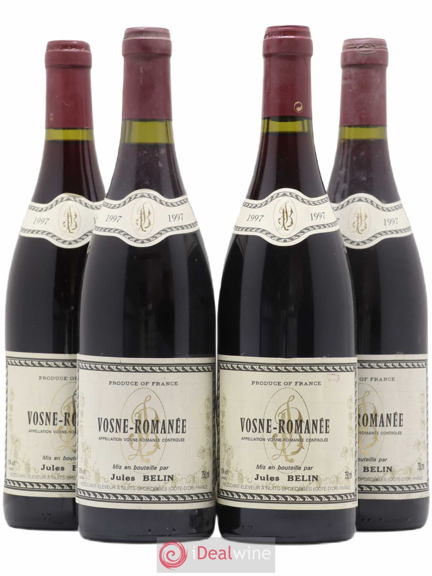 Vosne-Romanée Jules Belin 1997 - Lot de 4 bouteilles - 0
