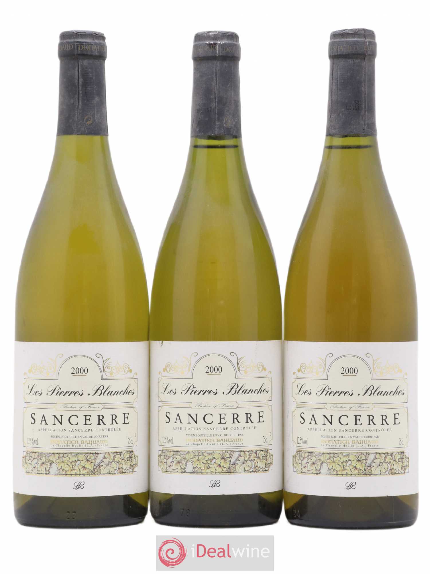 Sancerre Les Pierres Blanches Donatien Berhuard 2000 - Posten von 3 Flaschen - 0