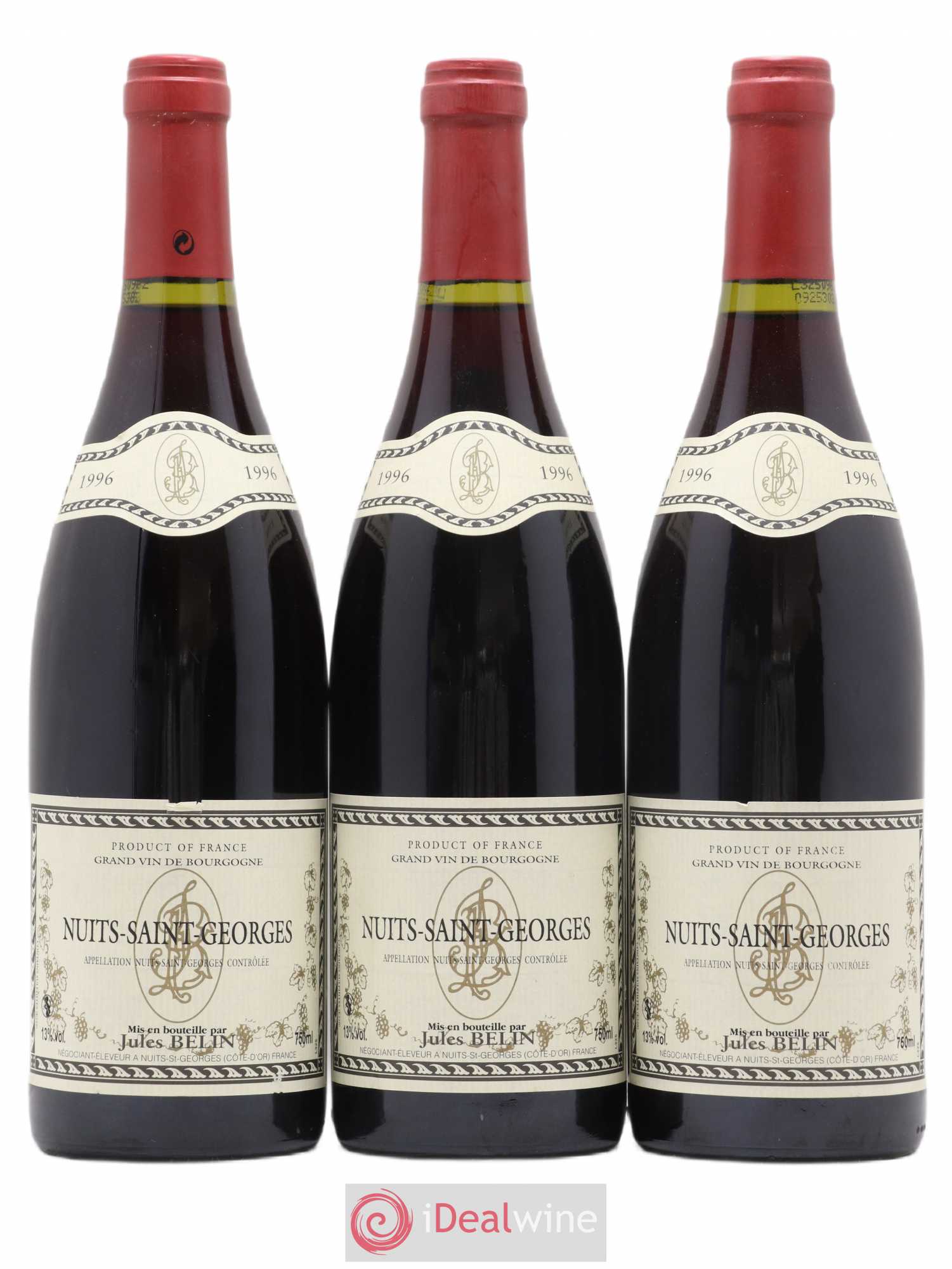 Nuits-Saint-Georges Jules Belin 1996 - Posten von 3 Flaschen - 0
