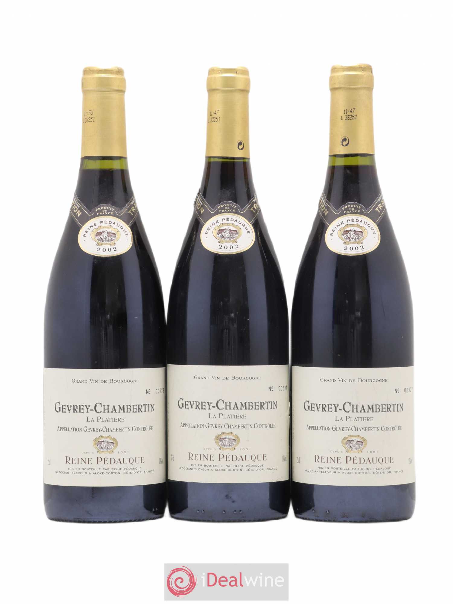 Gevrey-Chambertin La Platiere Reine Pedauque 2002 - Posten von 3 Flaschen - 0